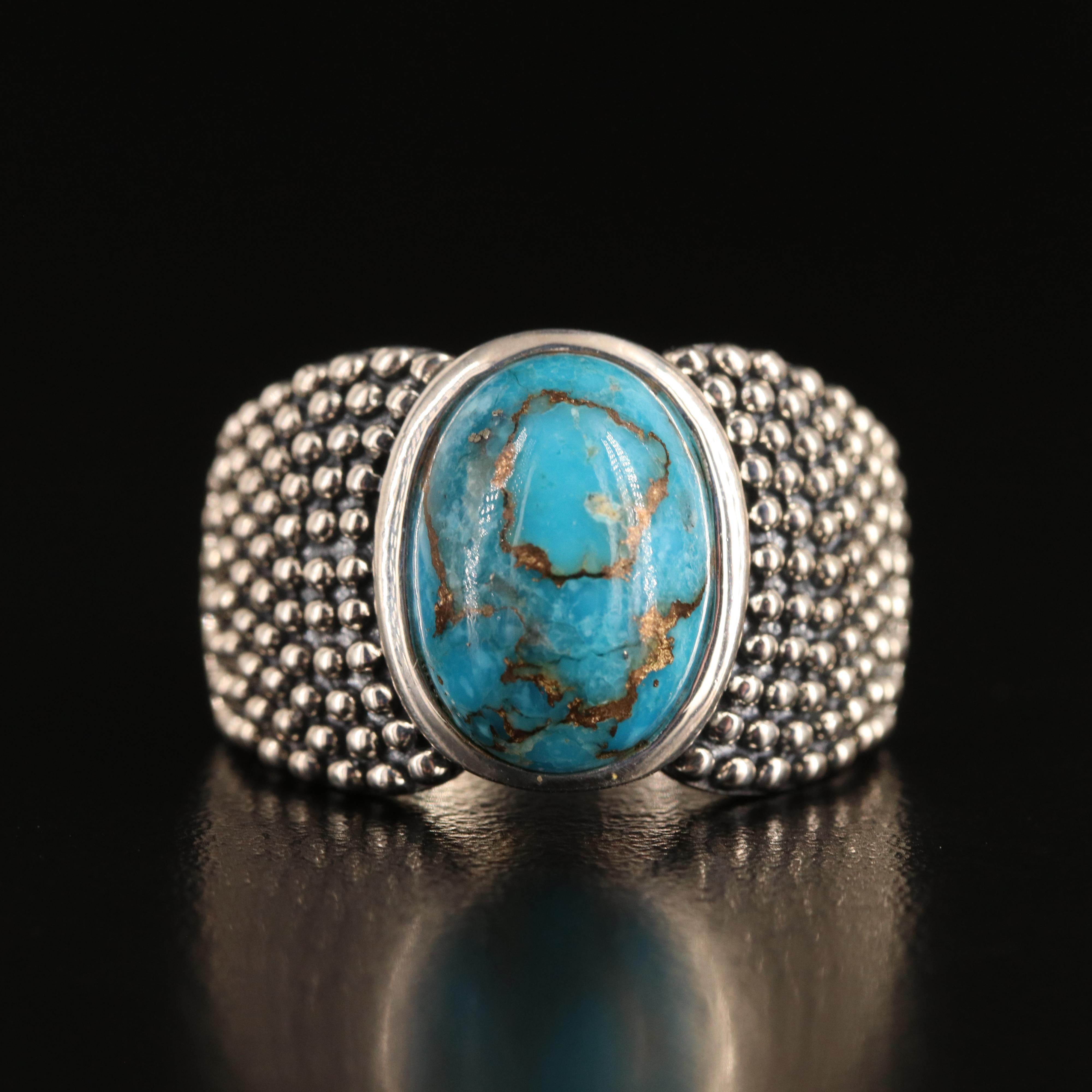 Michael Dawkins Sterling Turquoise Ring