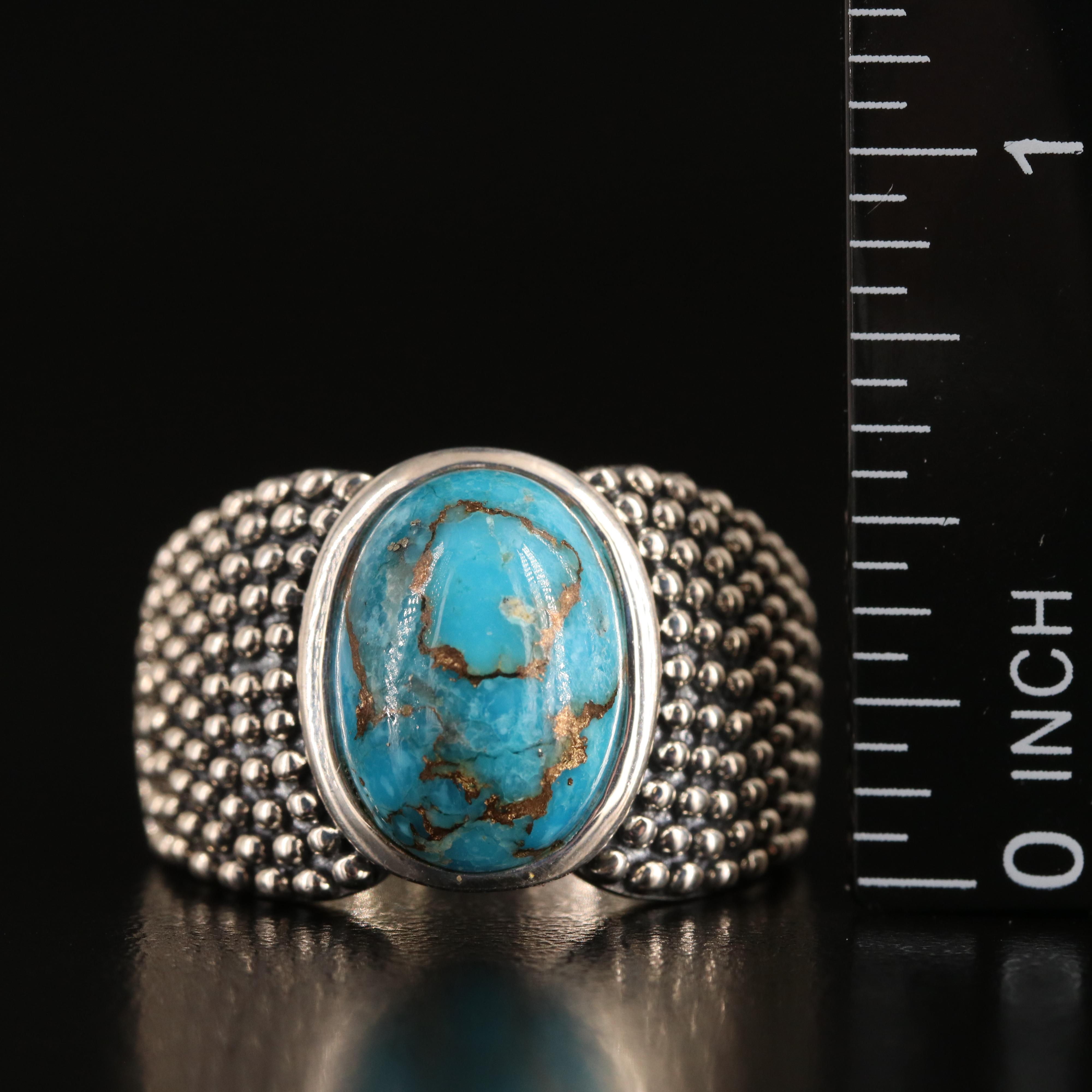 Michael Dawkins Sterling Turquoise Ring