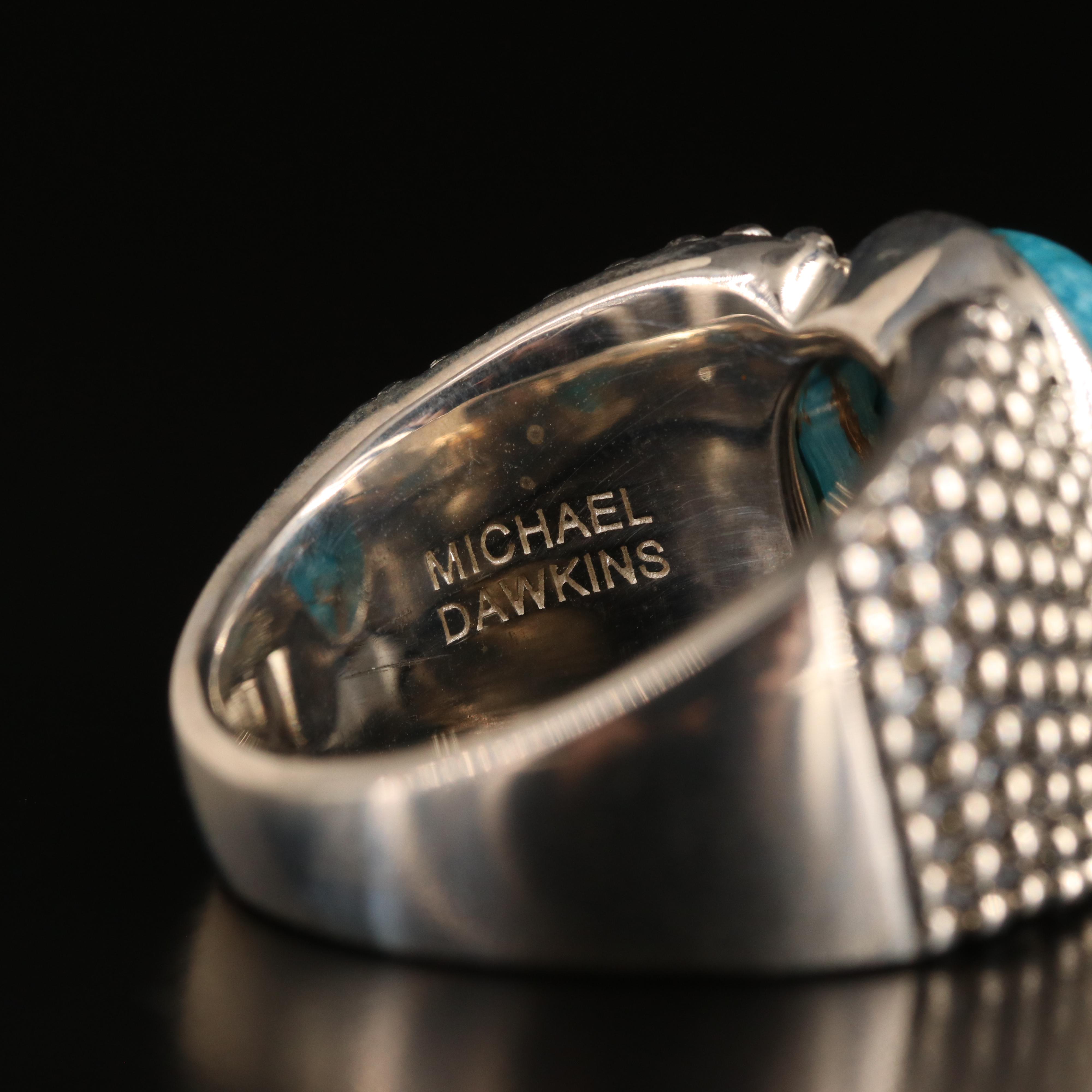 Michael Dawkins Sterling Turquoise Ring