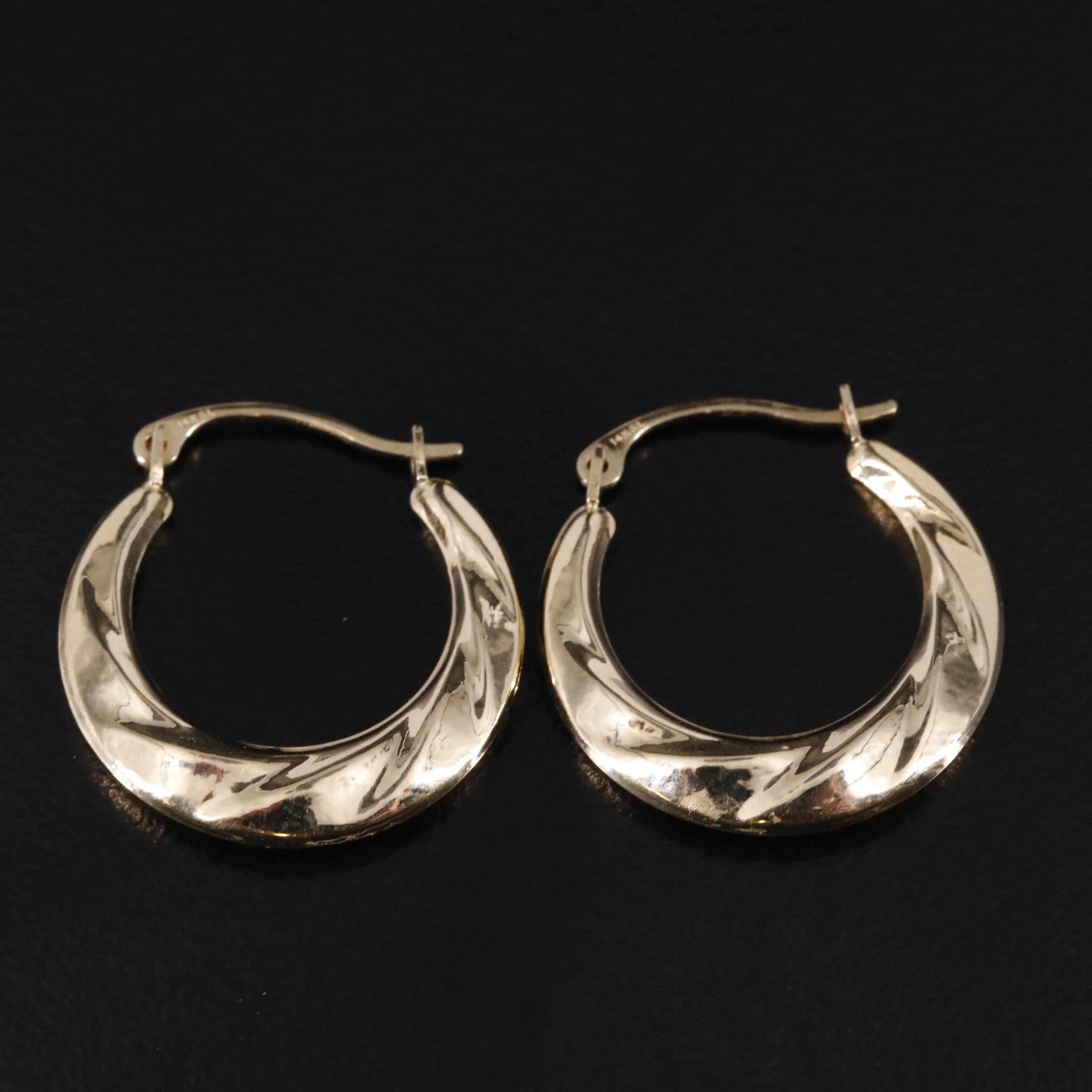14K Hoop Earrings