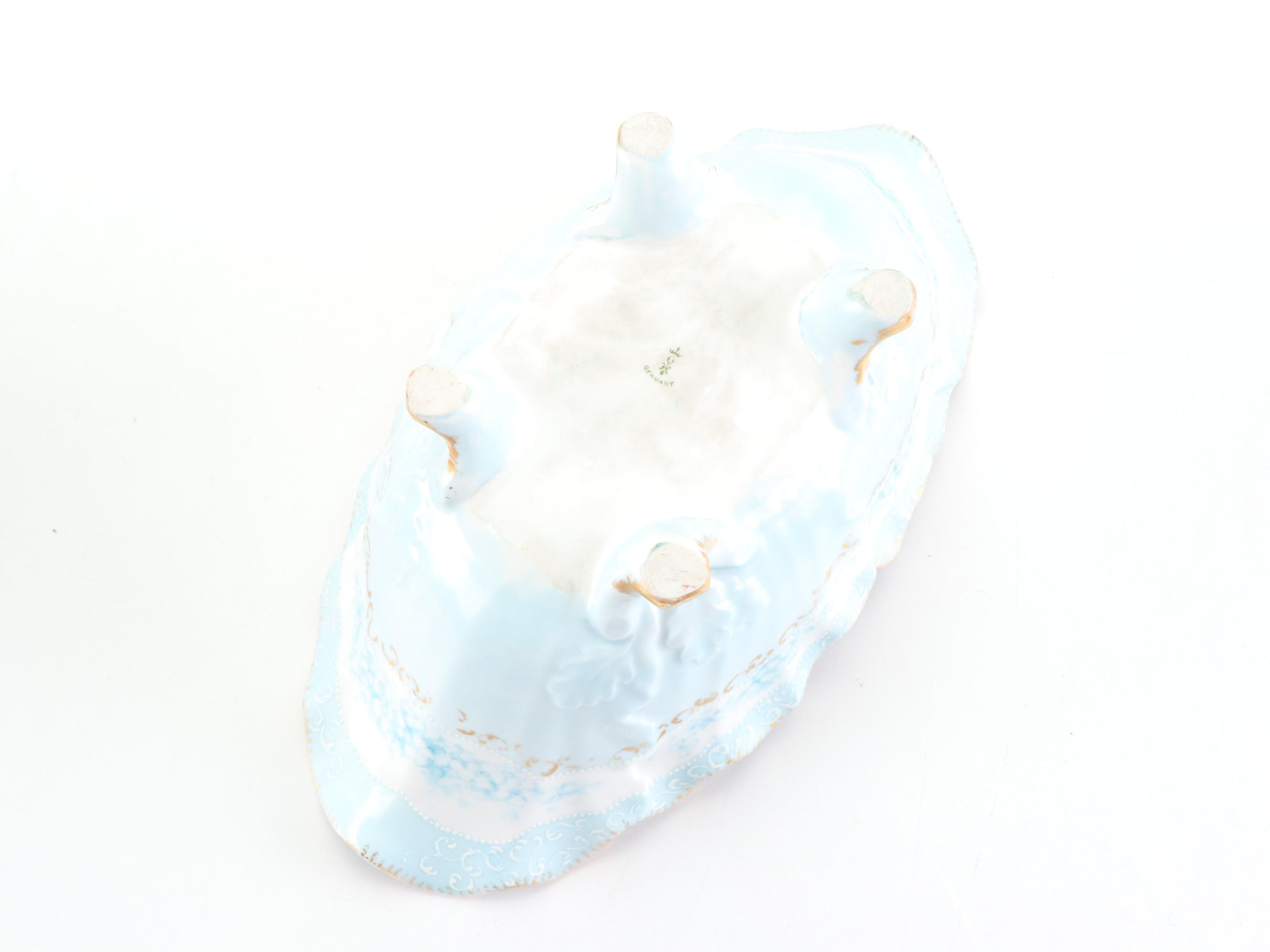 German Hand-Painted and Other Floral Motif Porcelain Tableware