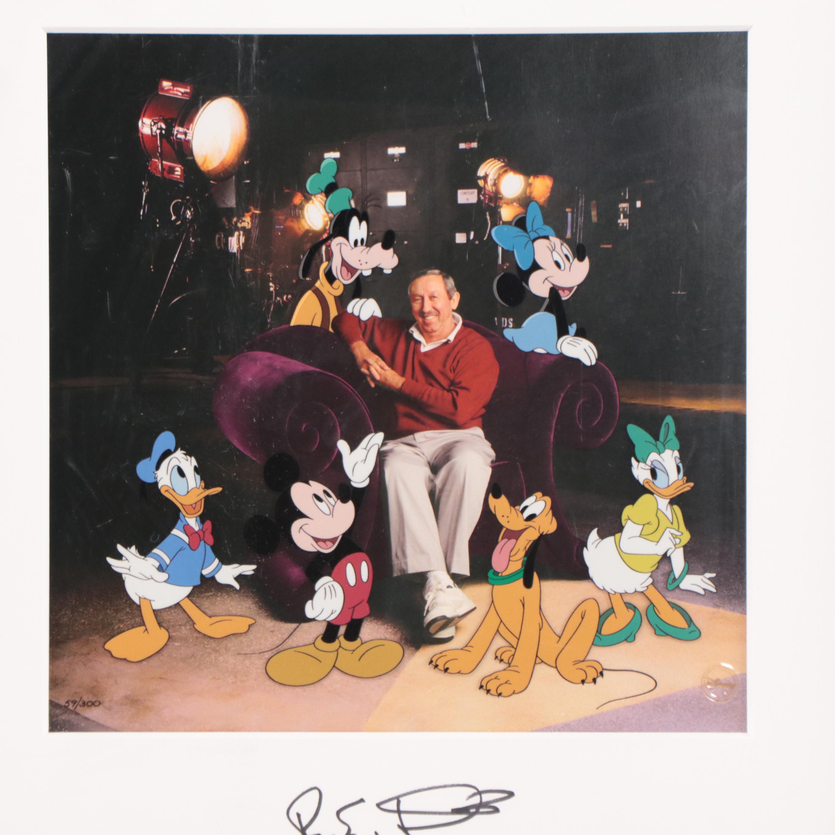 Roy Disney Signed Disney Sericel "Roy Disney and Friends," 2000