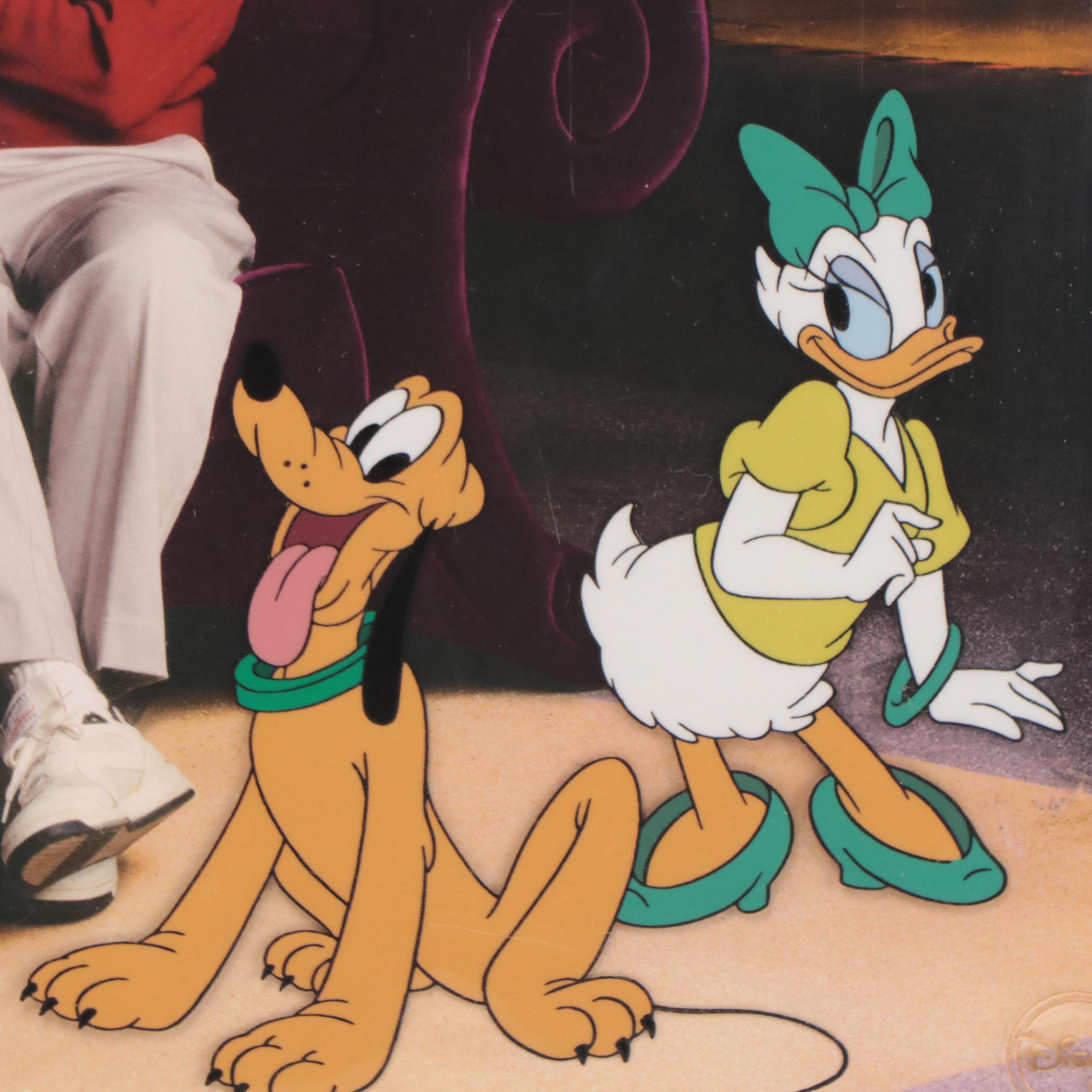 Roy Disney Signed Disney Sericel "Roy Disney and Friends," 2000