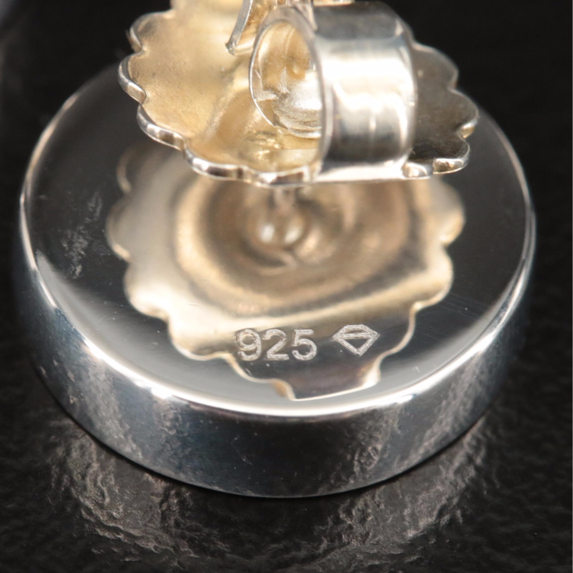 Sterling Quartzite Button Earrings