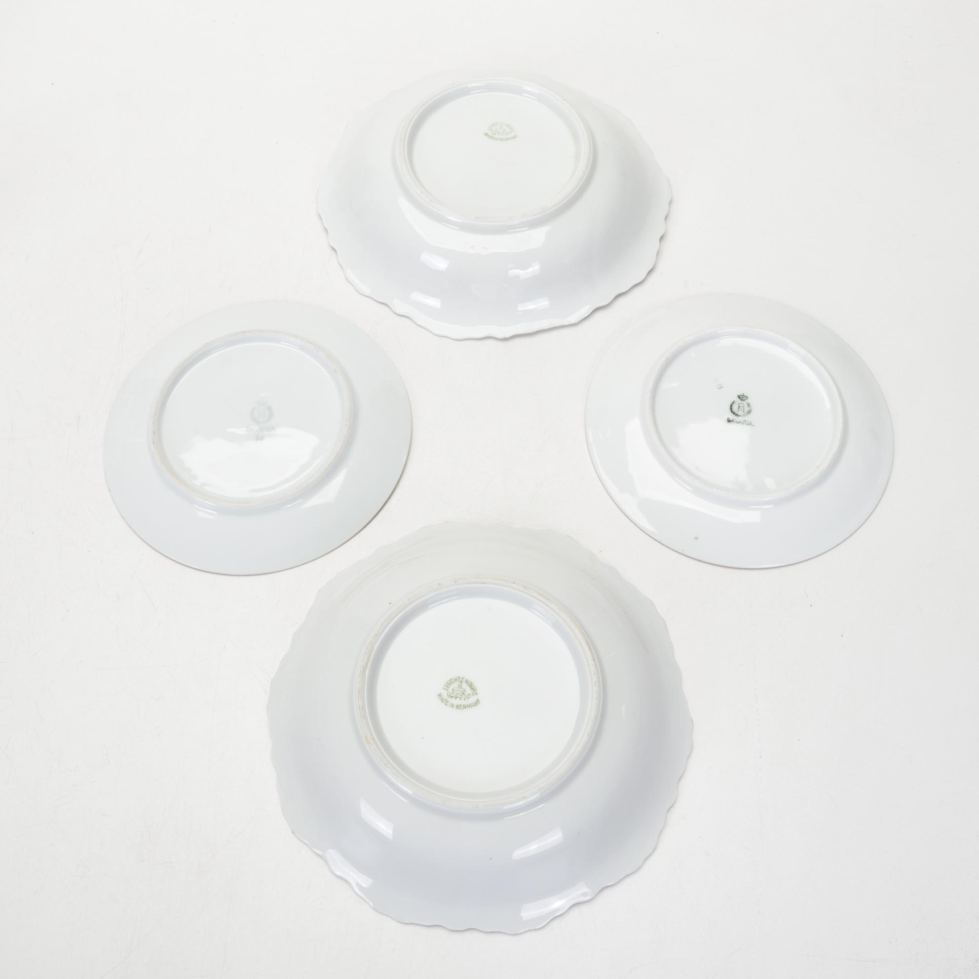 RS Prussia Coffee Pot with English and Other Teacups and Tableware, 20th Century