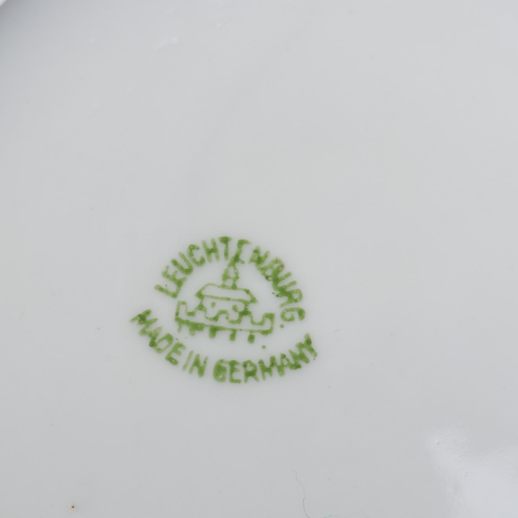 RS Prussia Coffee Pot with English and Other Teacups and Tableware, 20th Century