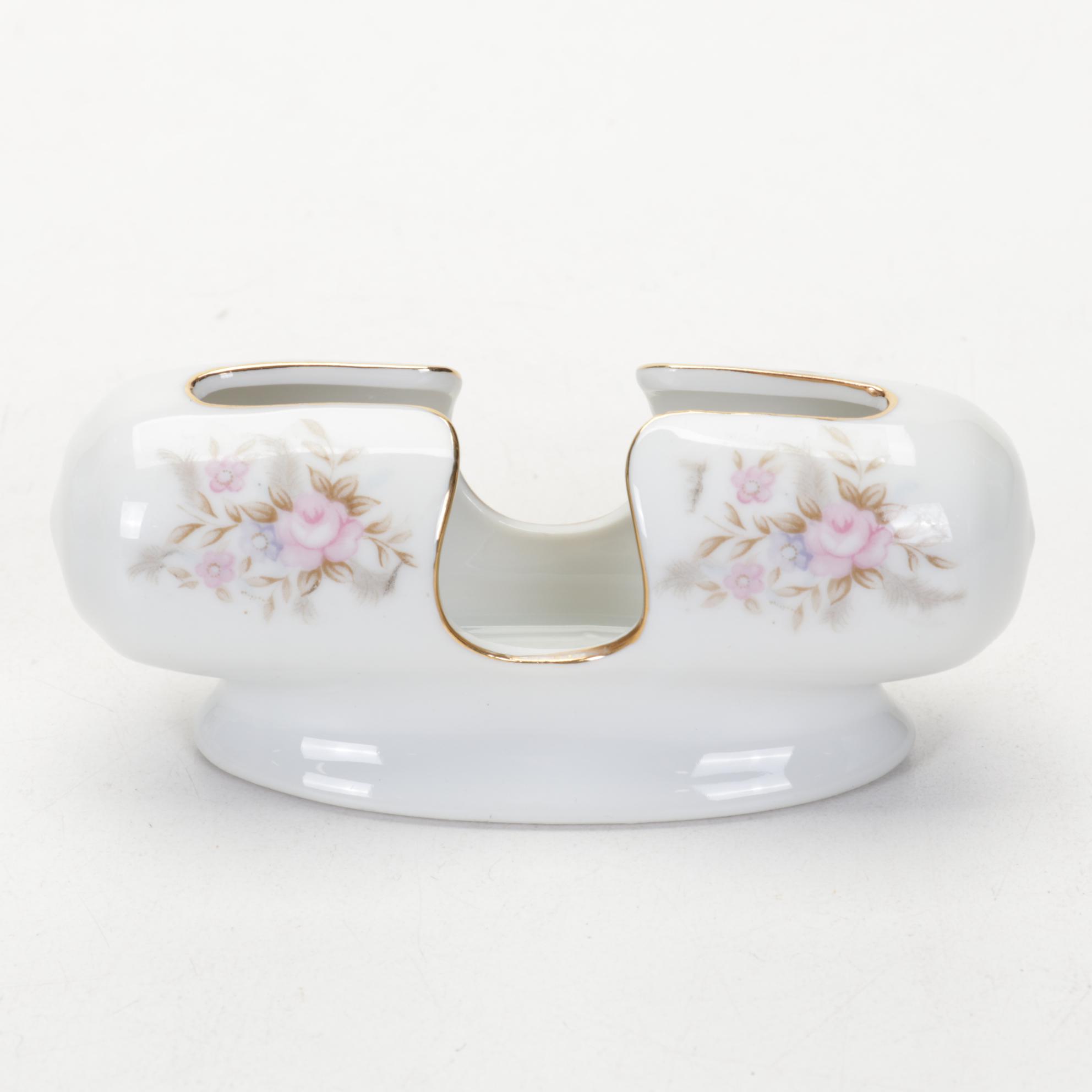 RS Prussia Coffee Pot with English and Other Teacups and Tableware, 20th Century