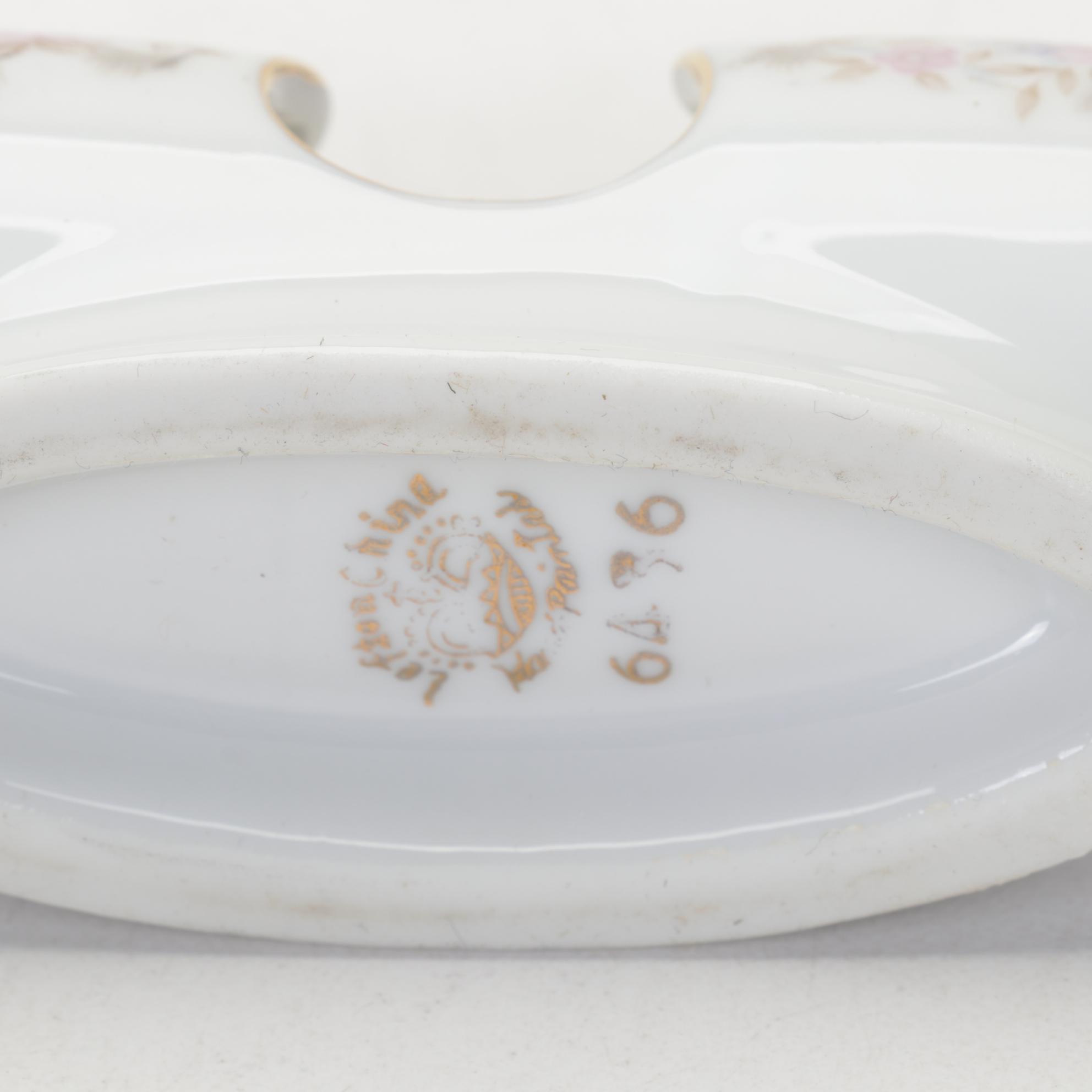 RS Prussia Coffee Pot with English and Other Teacups and Tableware, 20th Century