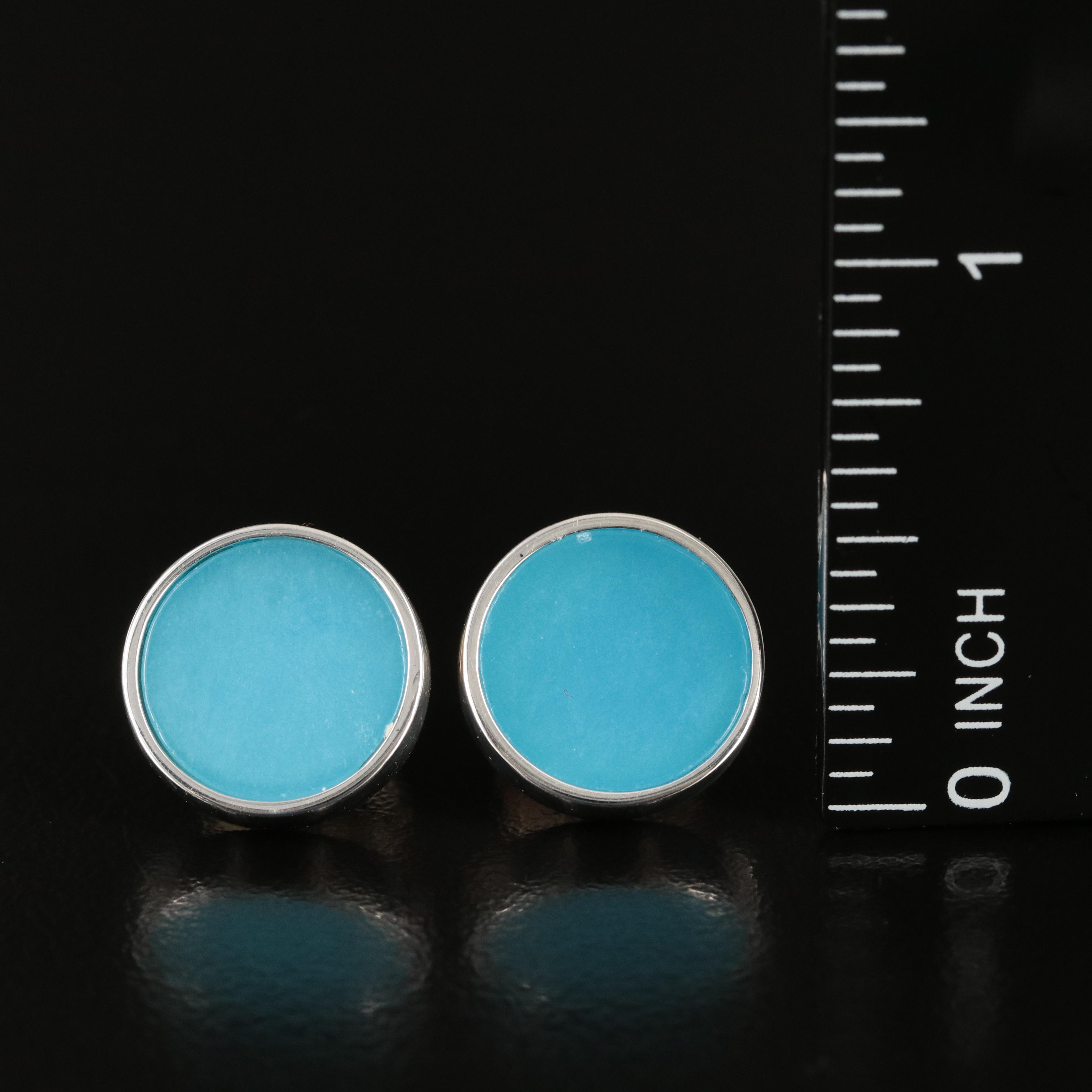 Sterling Quartz Button Earrings