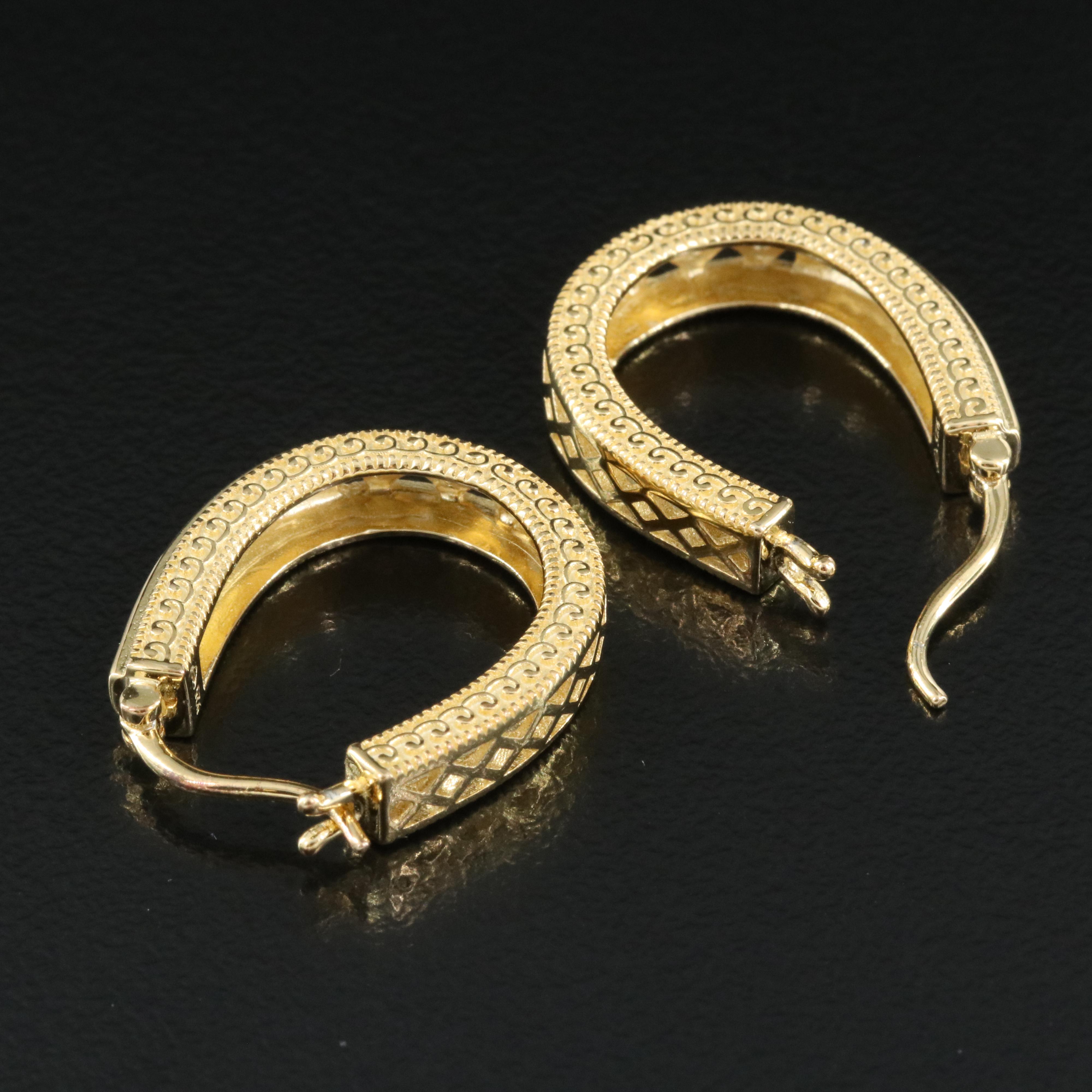 Sterling Diamond Hoop Earrings