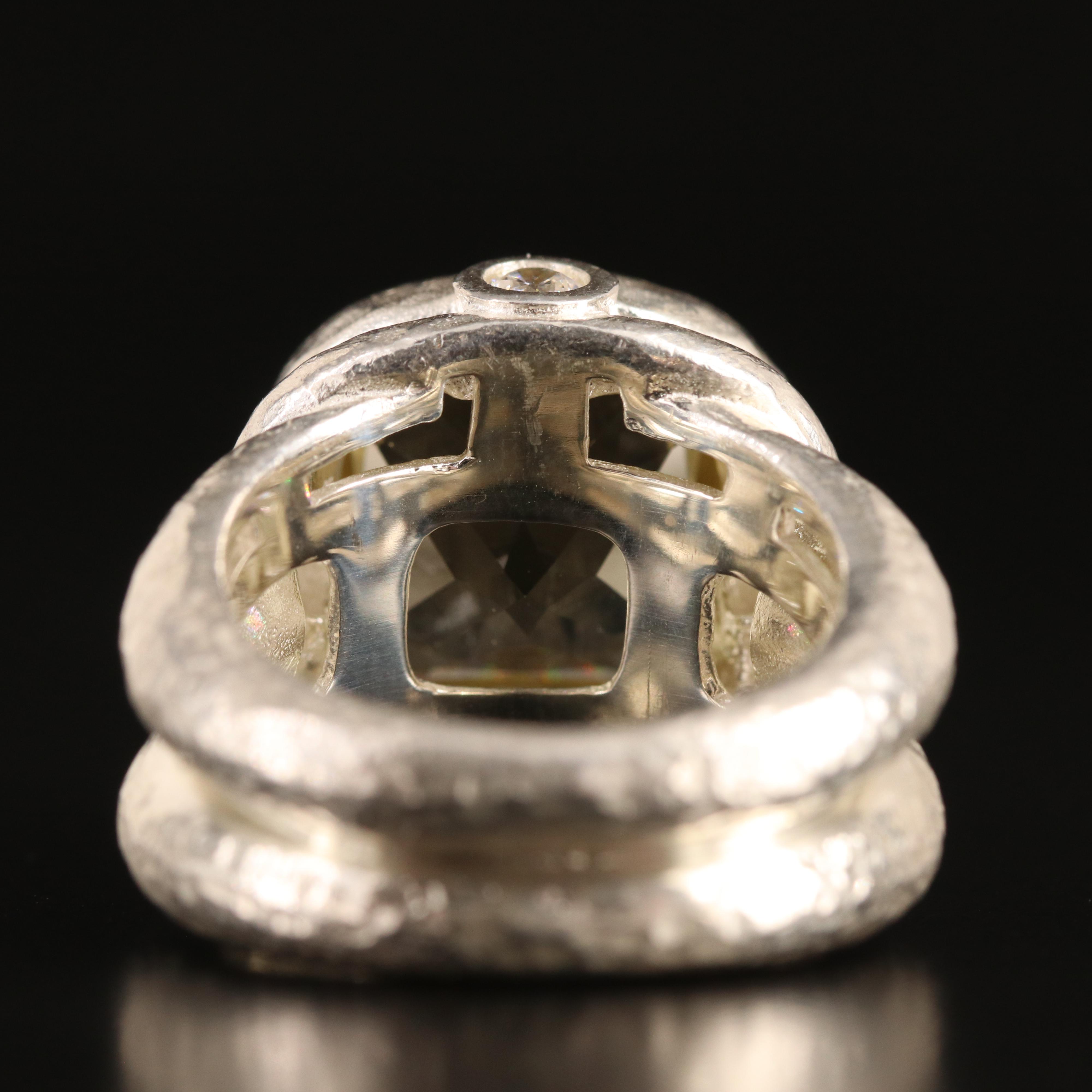 SeidenGang Sterling Citrine and Cubic Zirconia Ring