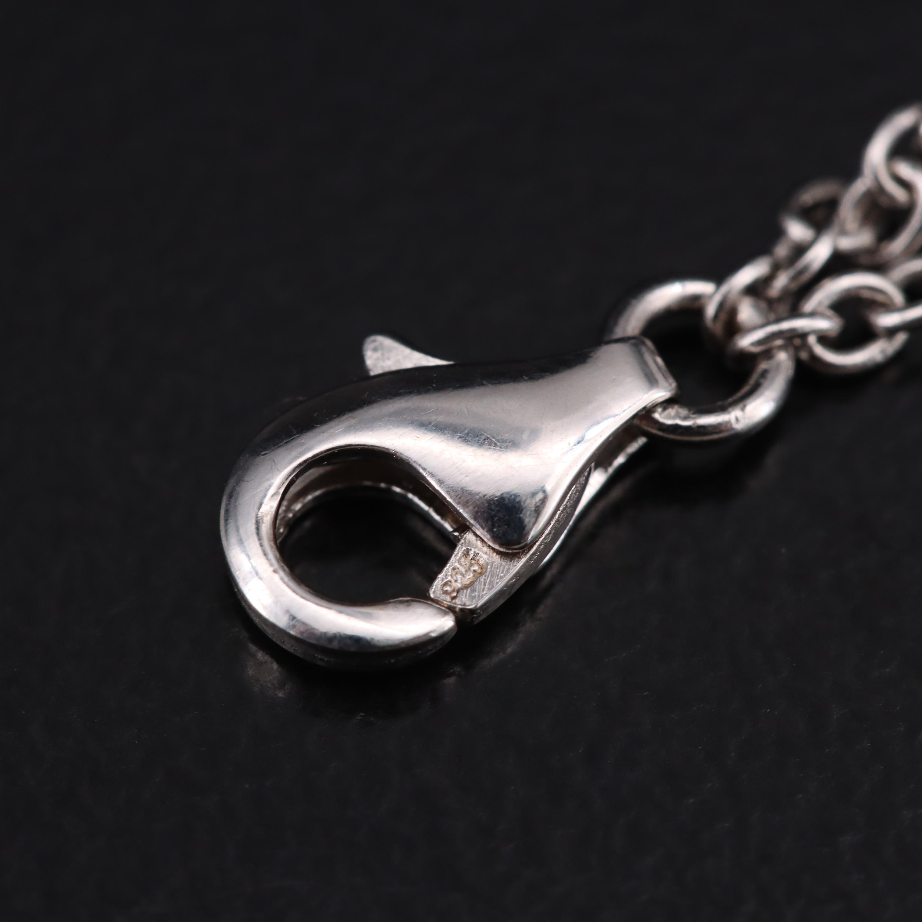 Sterling Black Onyx and Quartz Station Bracelet