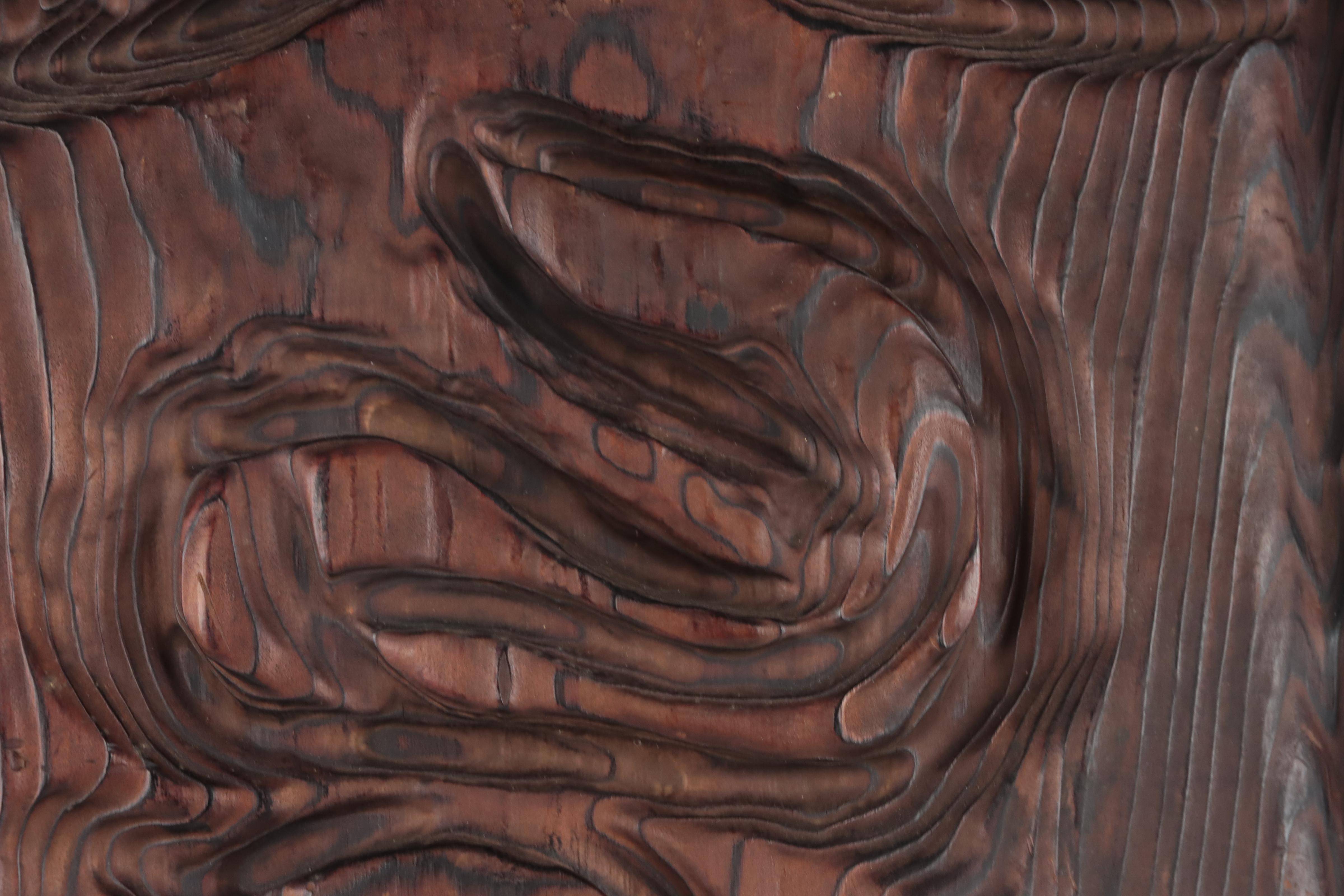 Witco Carved Wood Shield Wall Hanging, Circa 1965