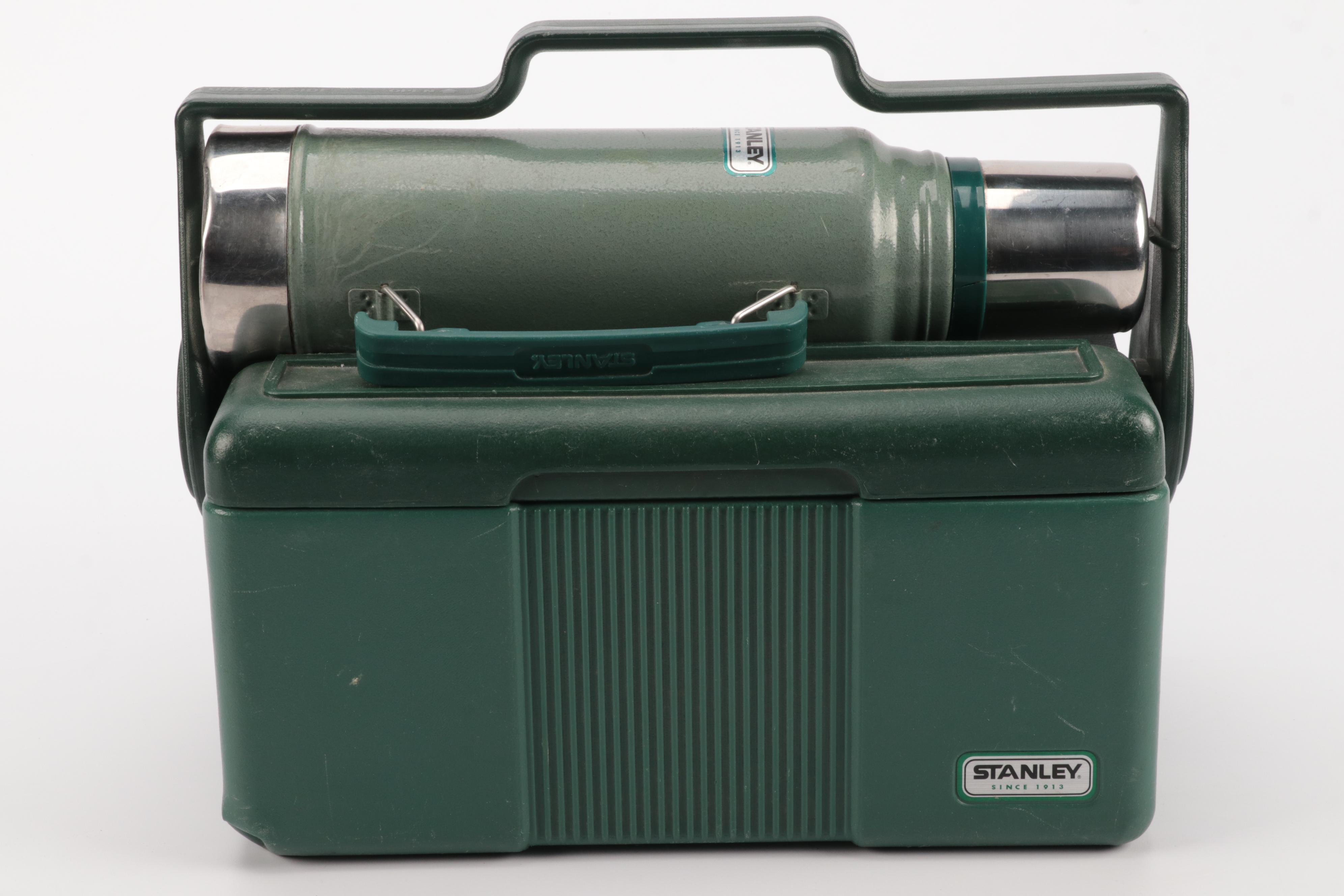 Stanley Lunch Box Cooler with Vacuum Bottle and Hamilton "Scotch Jug" Thermos