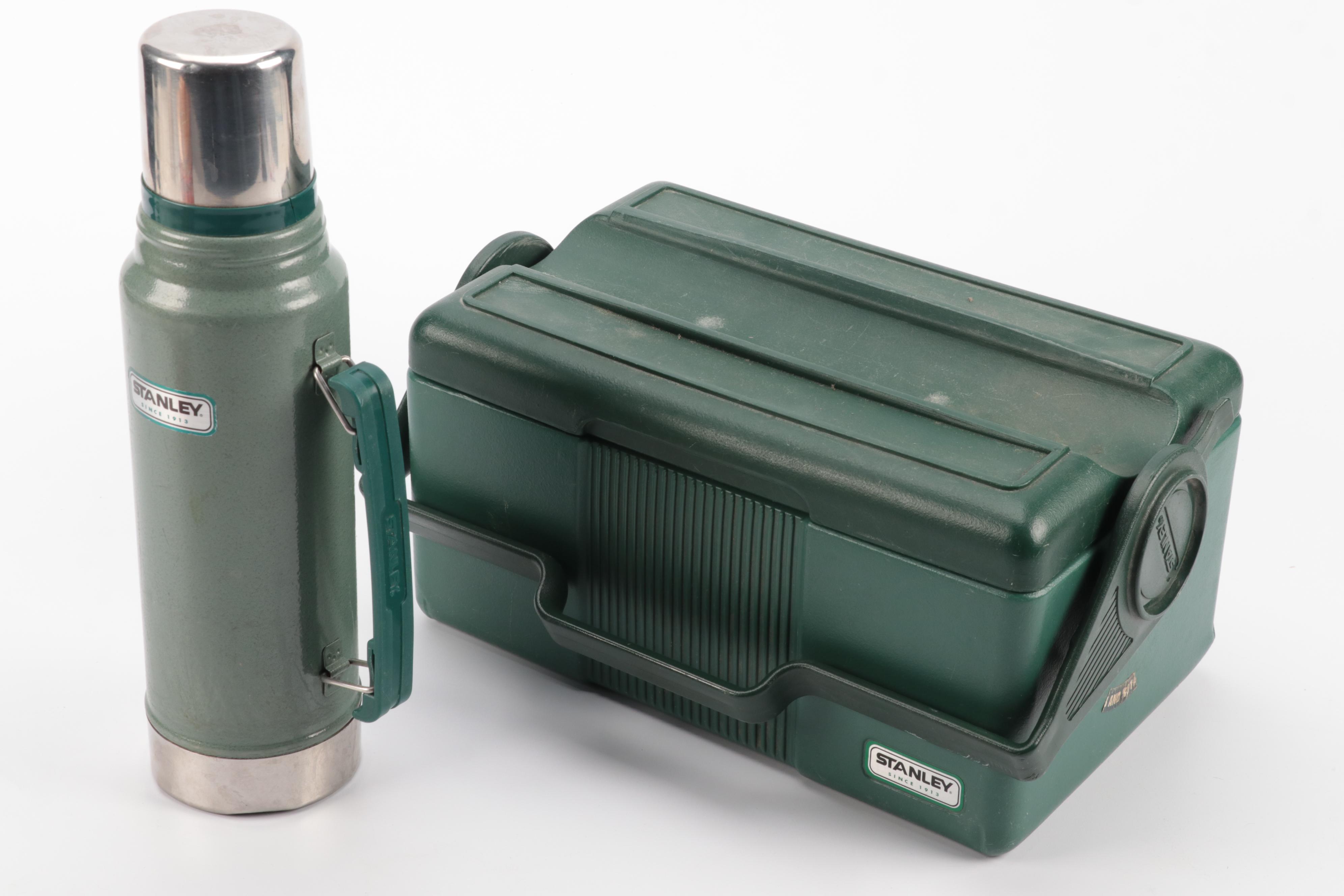 Stanley Lunch Box Cooler with Vacuum Bottle and Hamilton "Scotch Jug" Thermos