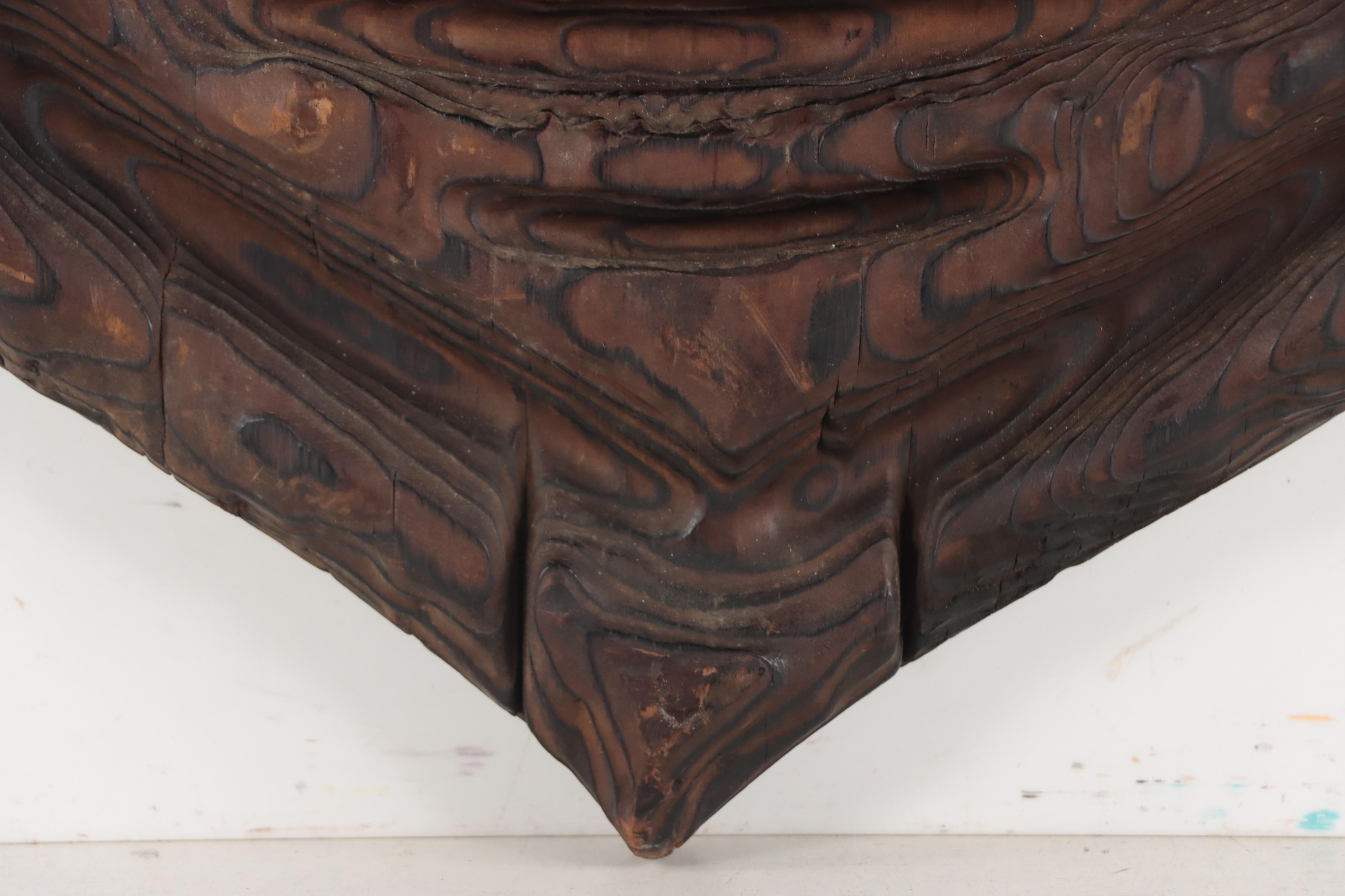 Witco Carved Wood Shield Wall Hanging, Circa 1965