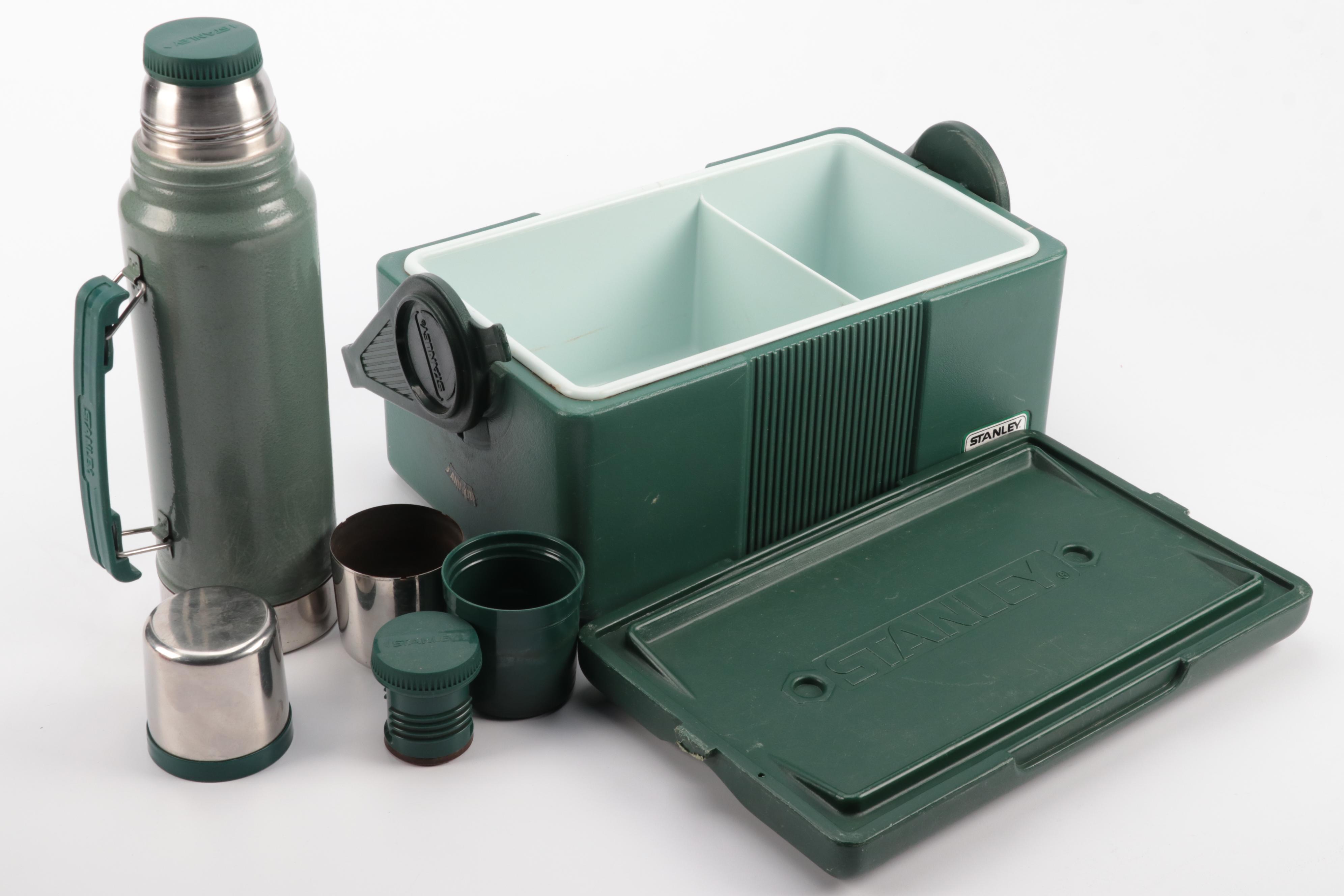 Stanley Lunch Box Cooler with Vacuum Bottle and Hamilton "Scotch Jug" Thermos