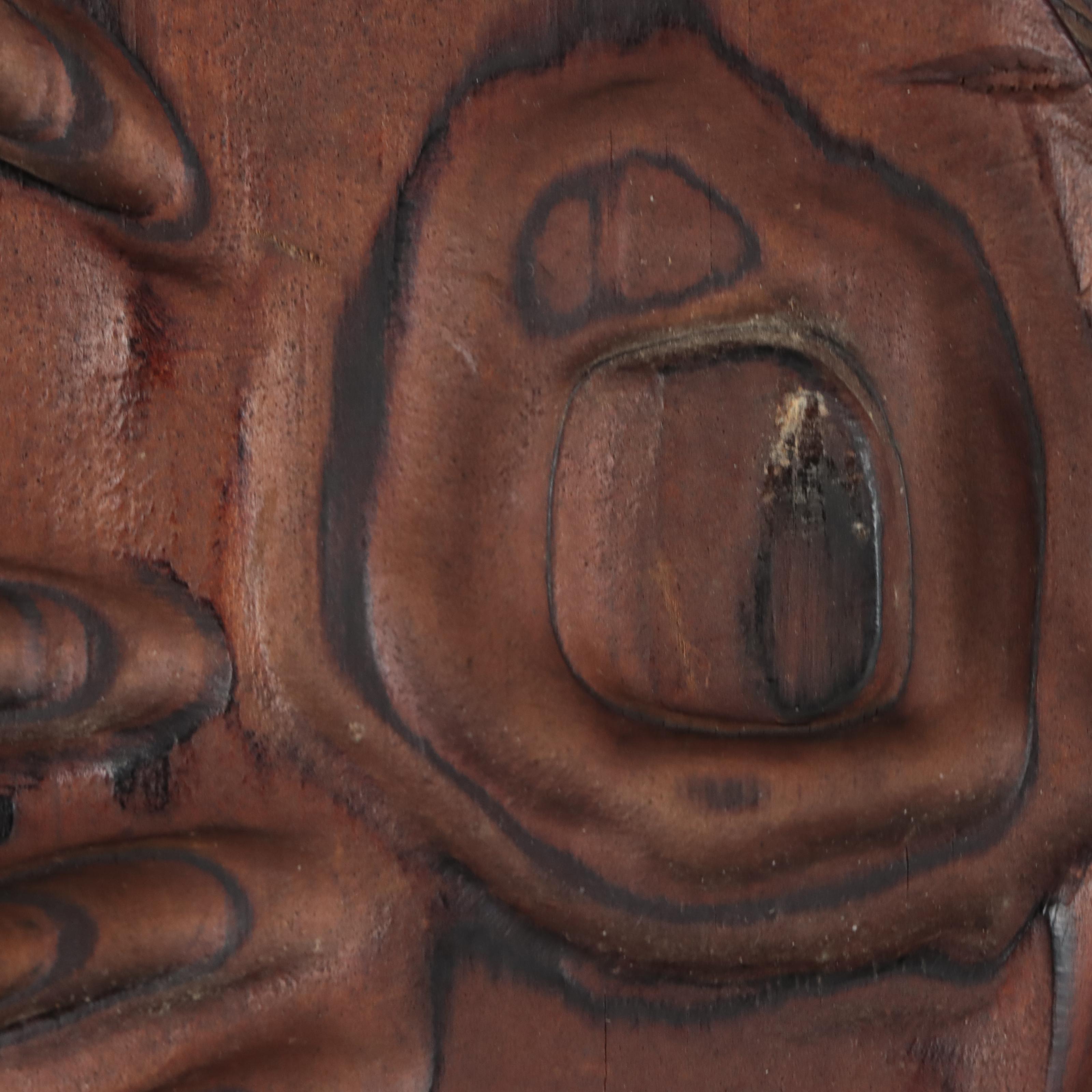 Witco Carved Wood Shield Wall Hanging, Circa 1965