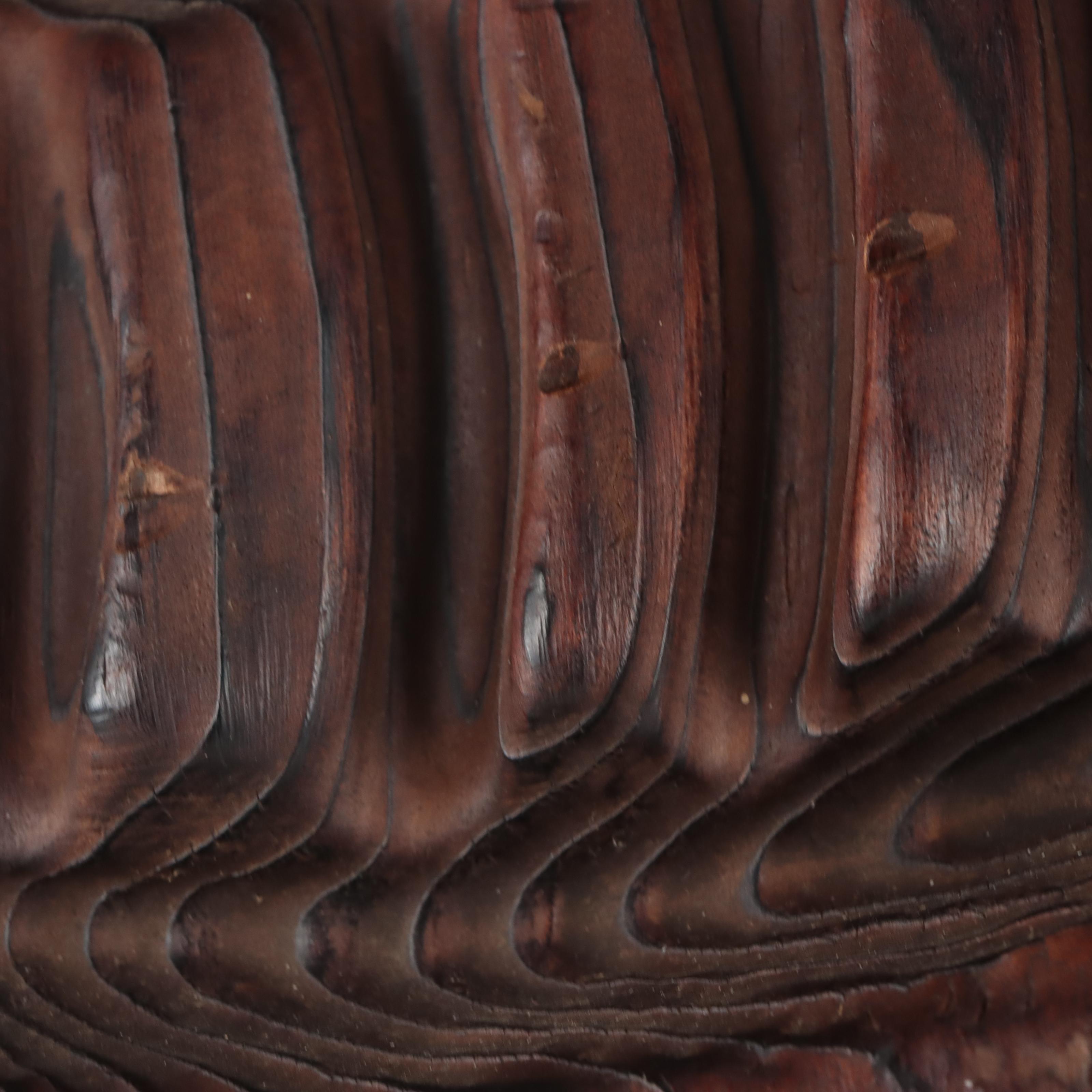 Witco Carved Wood Shield Wall Hanging, Circa 1965