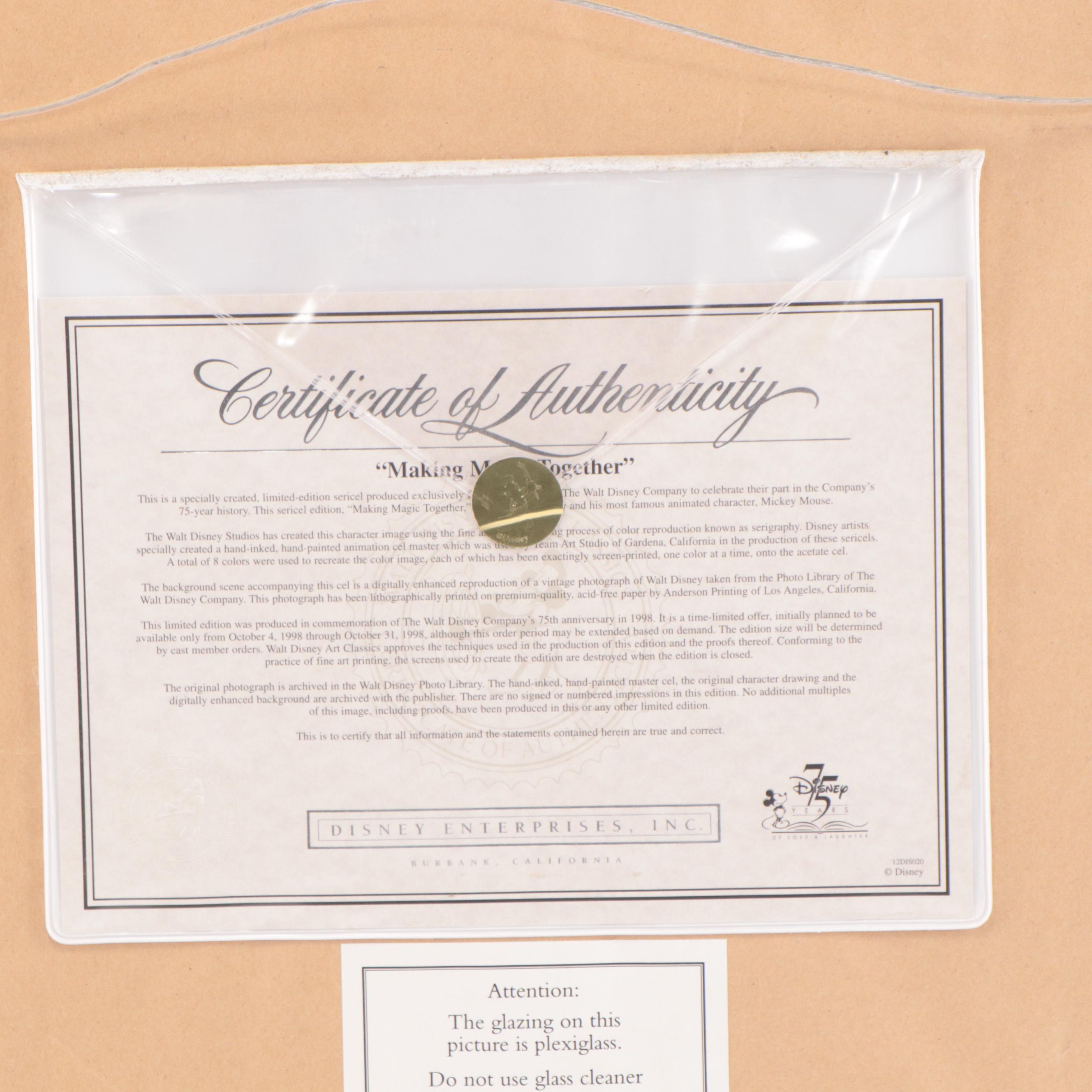 Disney Sericel "Making Magic Together," 1998