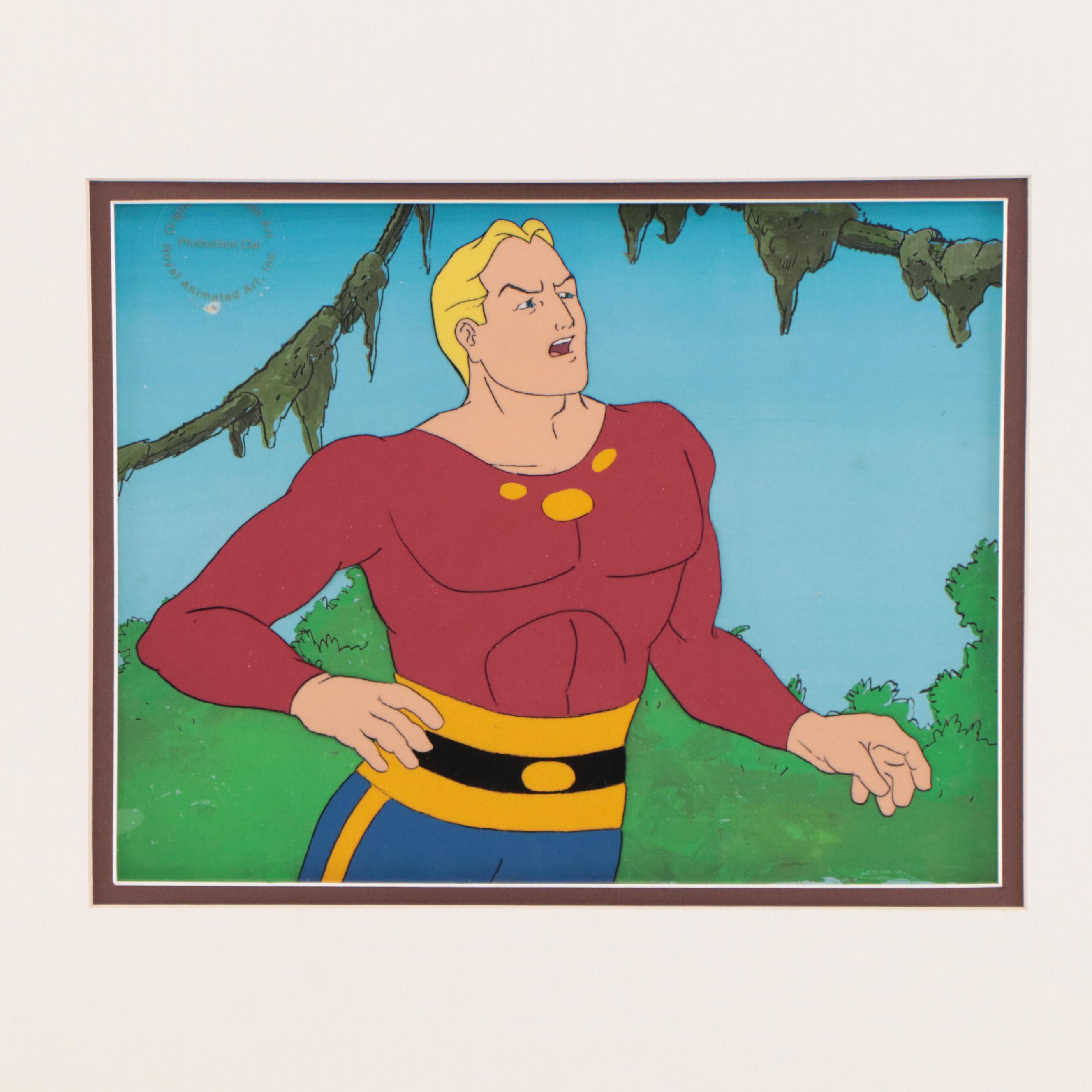 Filmation "Flash Gordon" Hand-Painted Production Cel, Circa 1980