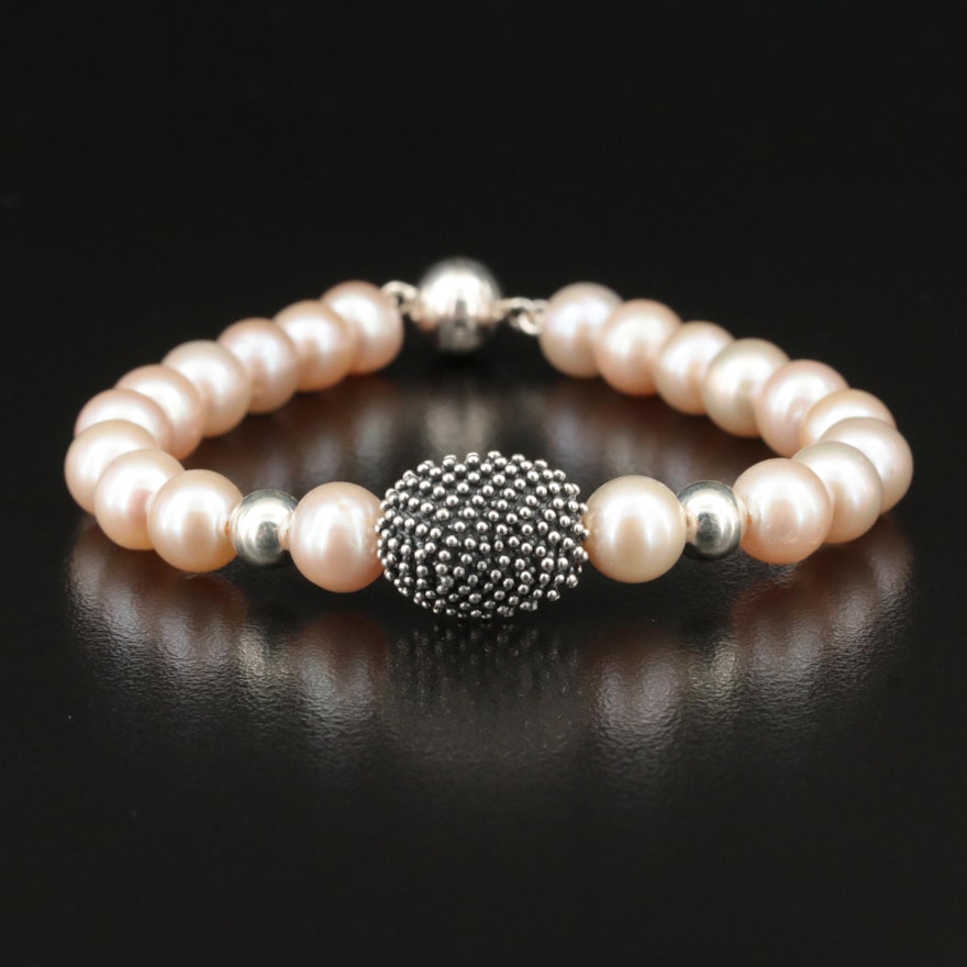 Michael Dawkins Sterling Pearl Bracelet