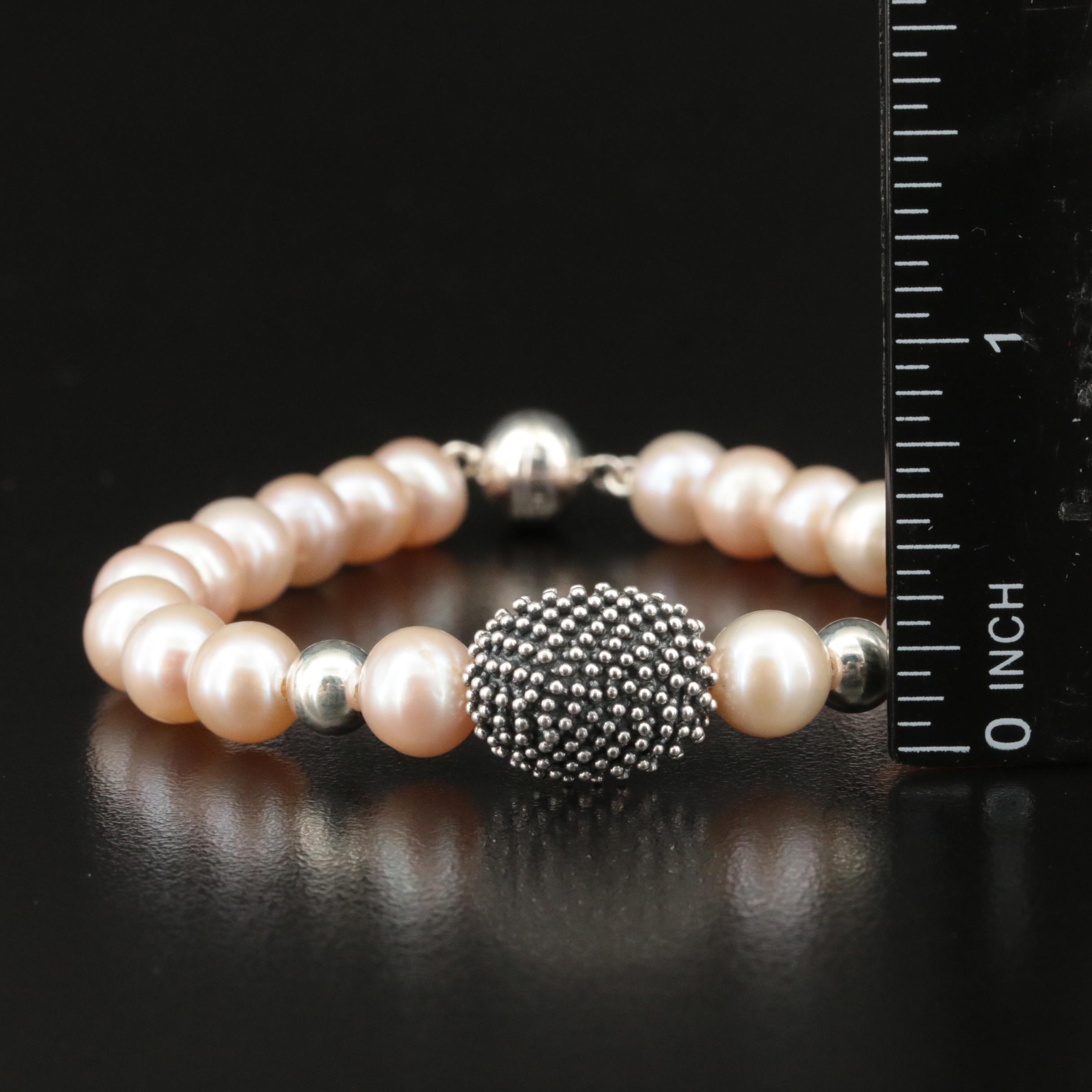 Michael Dawkins Sterling Pearl Bracelet