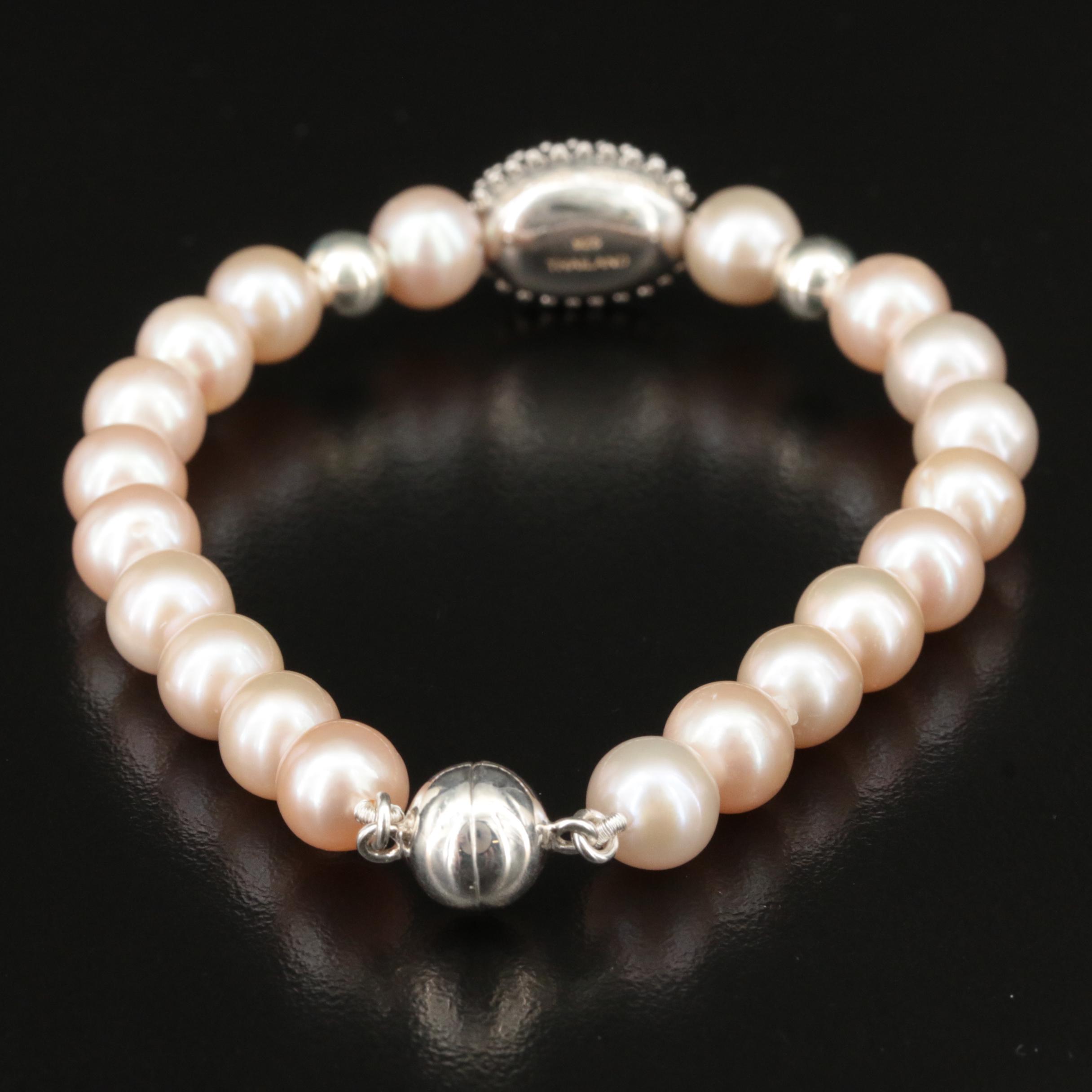 Michael Dawkins Sterling Pearl Bracelet