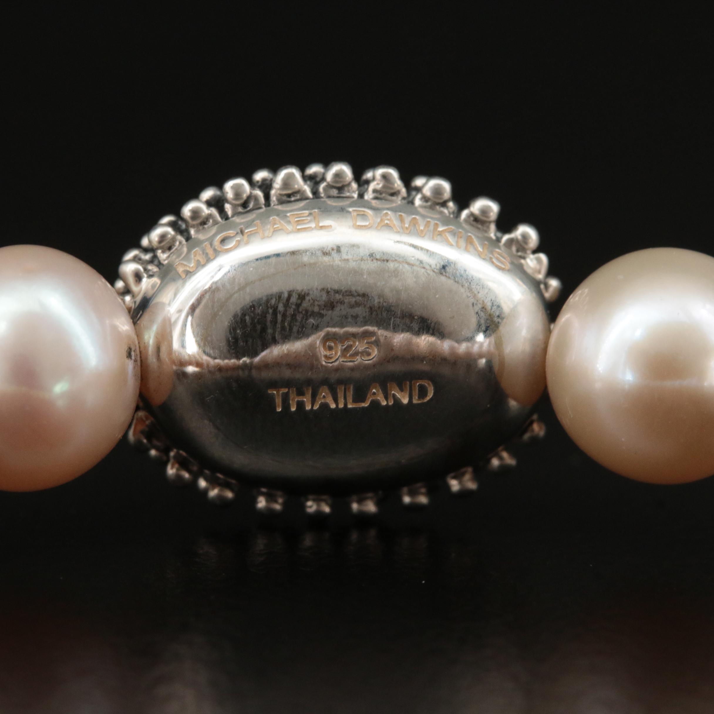 Michael Dawkins Sterling Pearl Bracelet