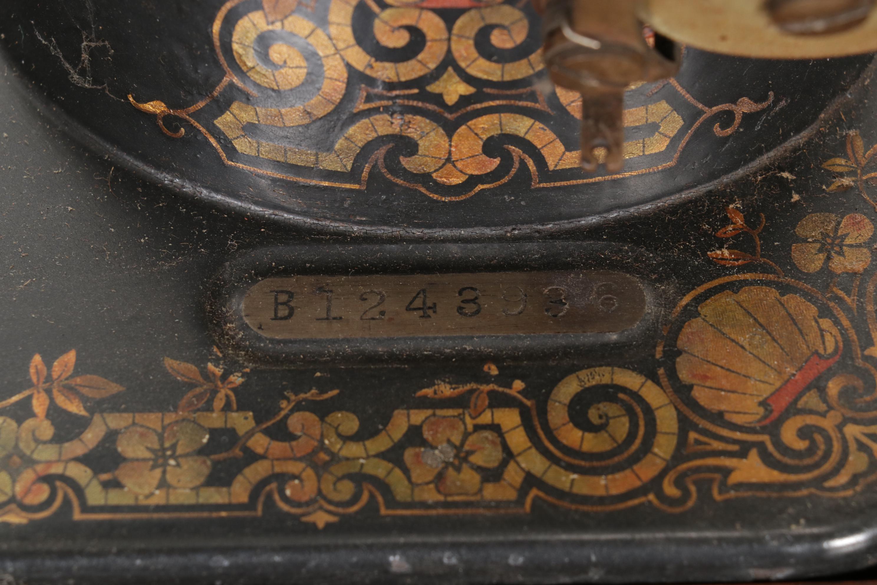 Singer Model 27-4 Treadle Sewing Machine in Oak and Iron Cabinet, Circa 1906
