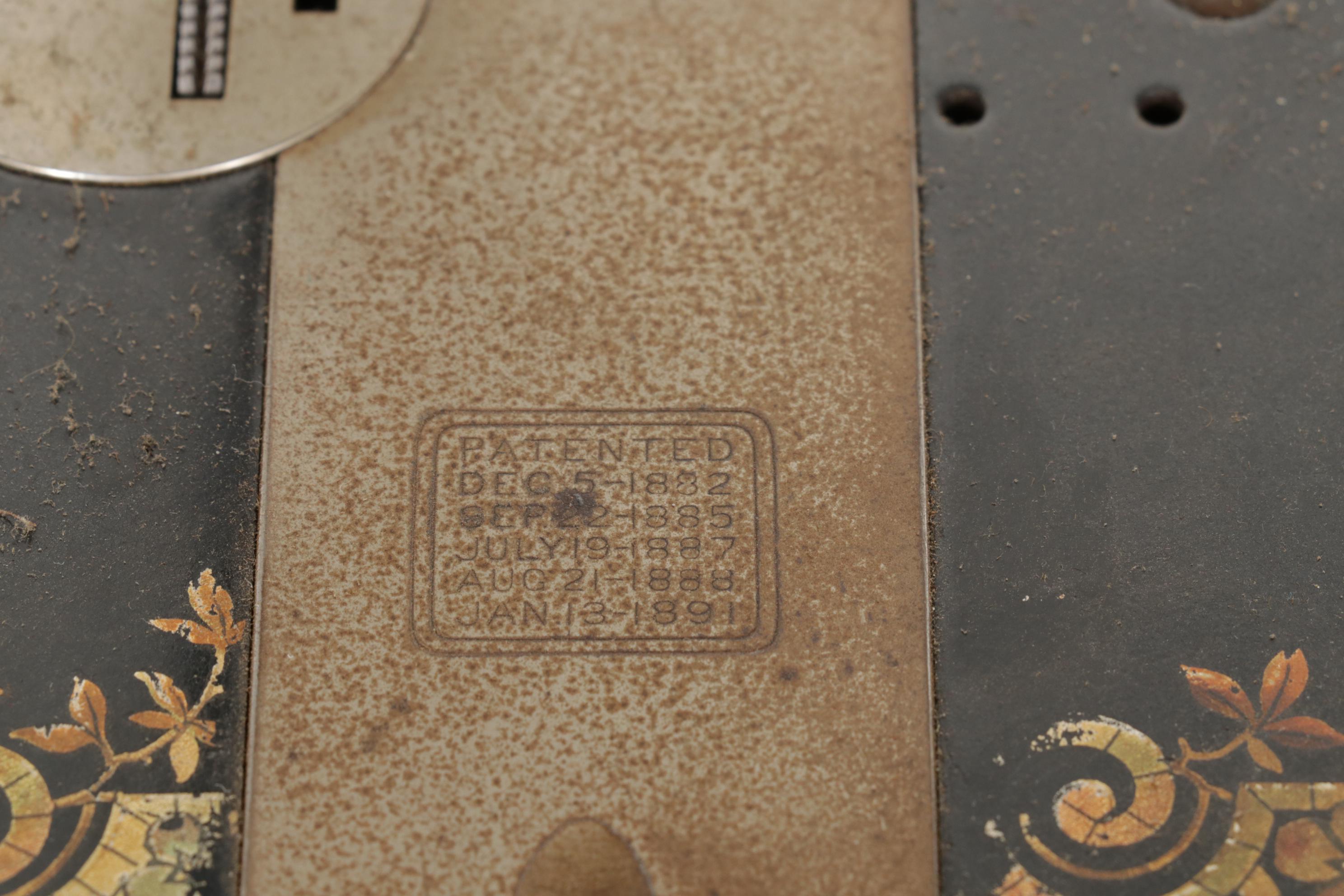 Singer Model 27-4 Treadle Sewing Machine in Oak and Iron Cabinet, Circa 1906