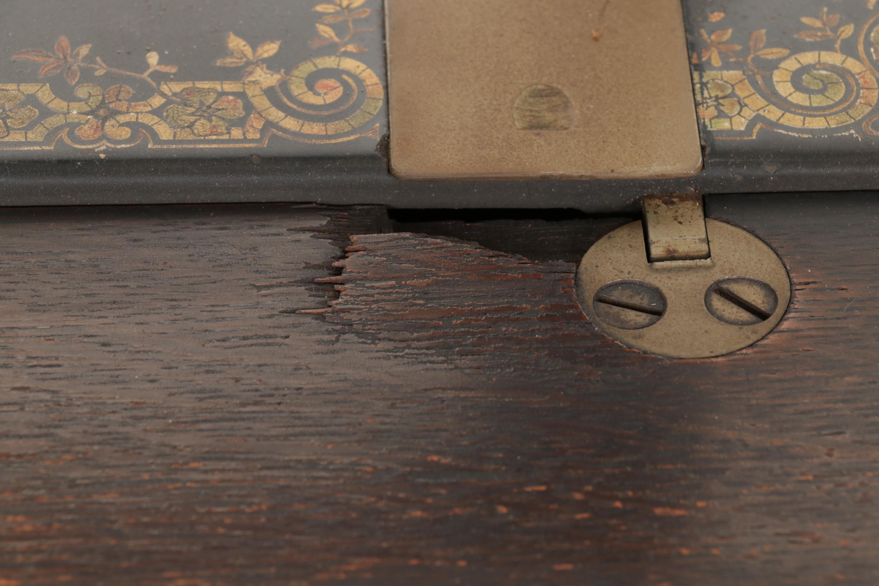 Singer Model 27-4 Treadle Sewing Machine in Oak and Iron Cabinet, Circa 1906