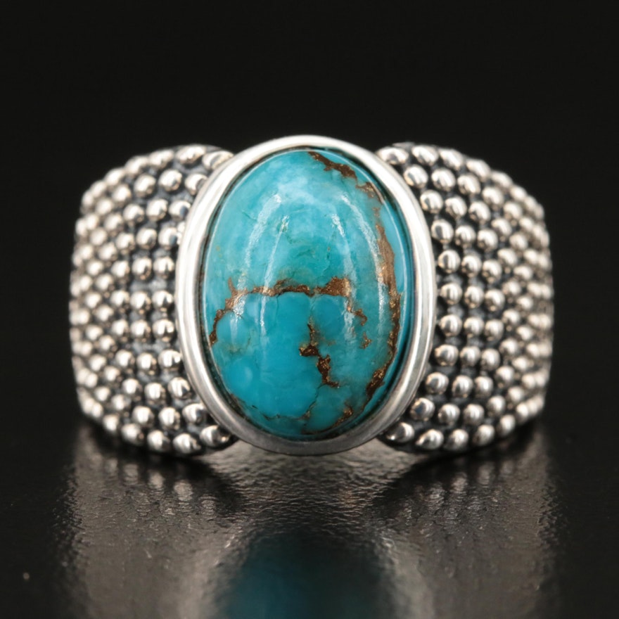 Michael Dawkins Sterling Turquoise RIng