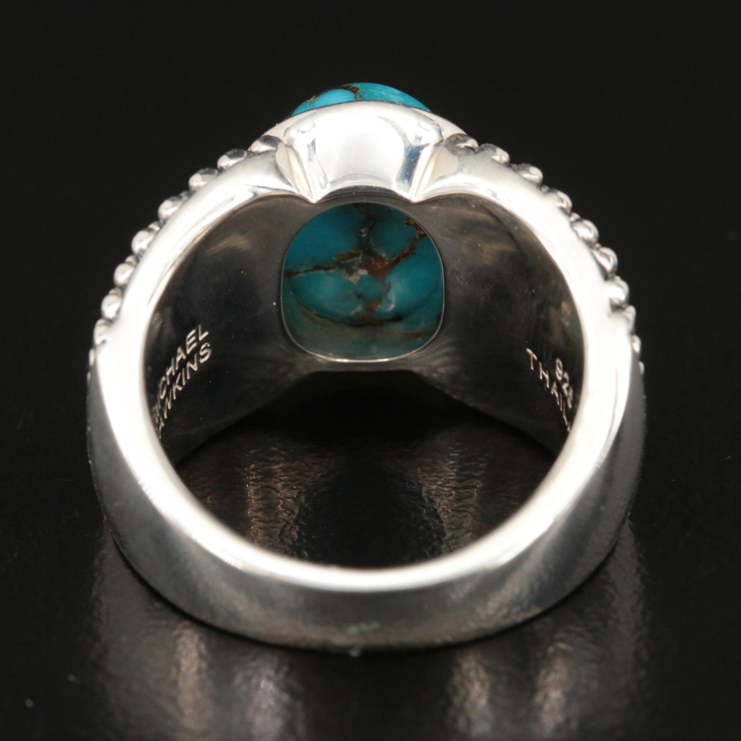 Michael Dawkins Sterling Turquoise RIng