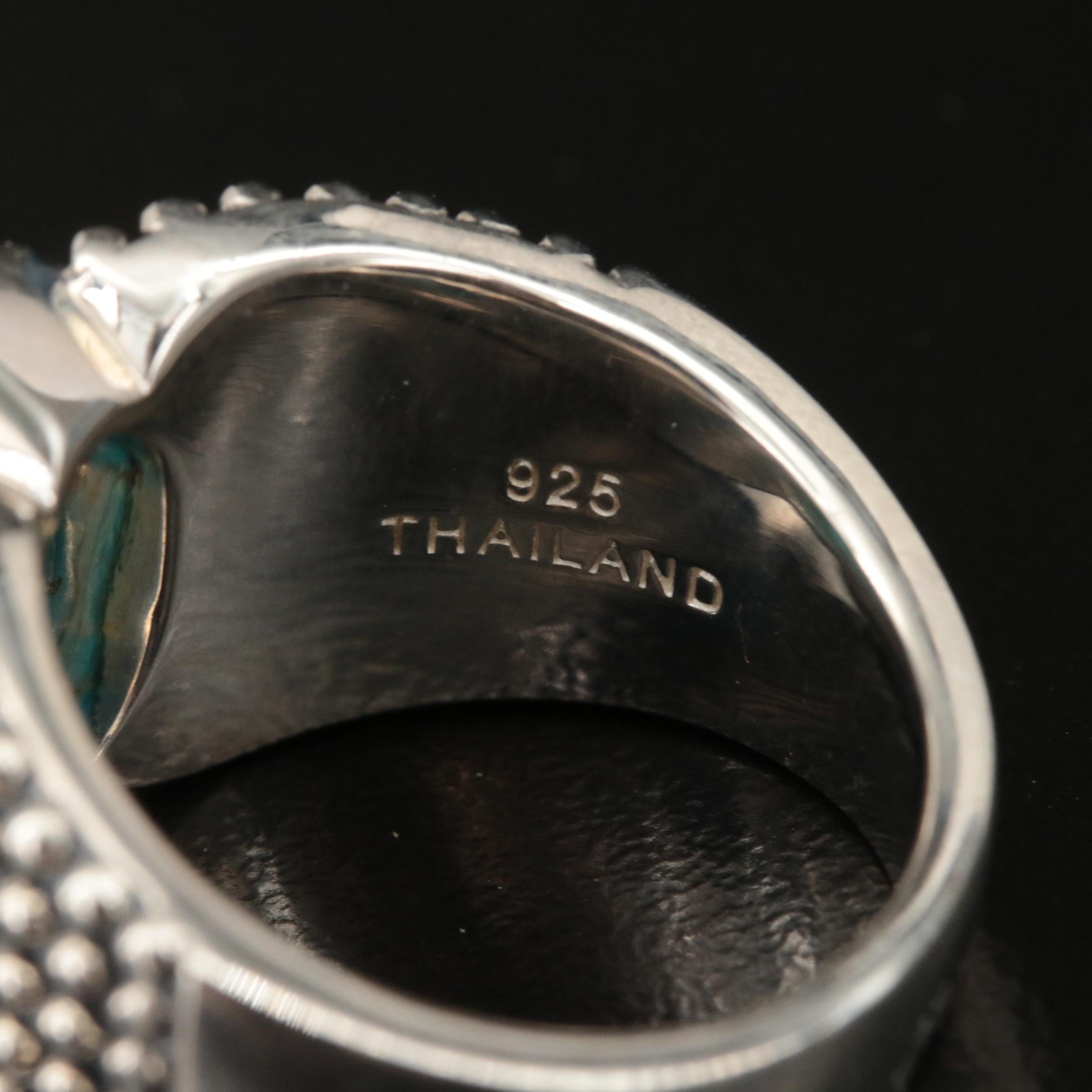 Michael Dawkins Sterling Turquoise RIng
