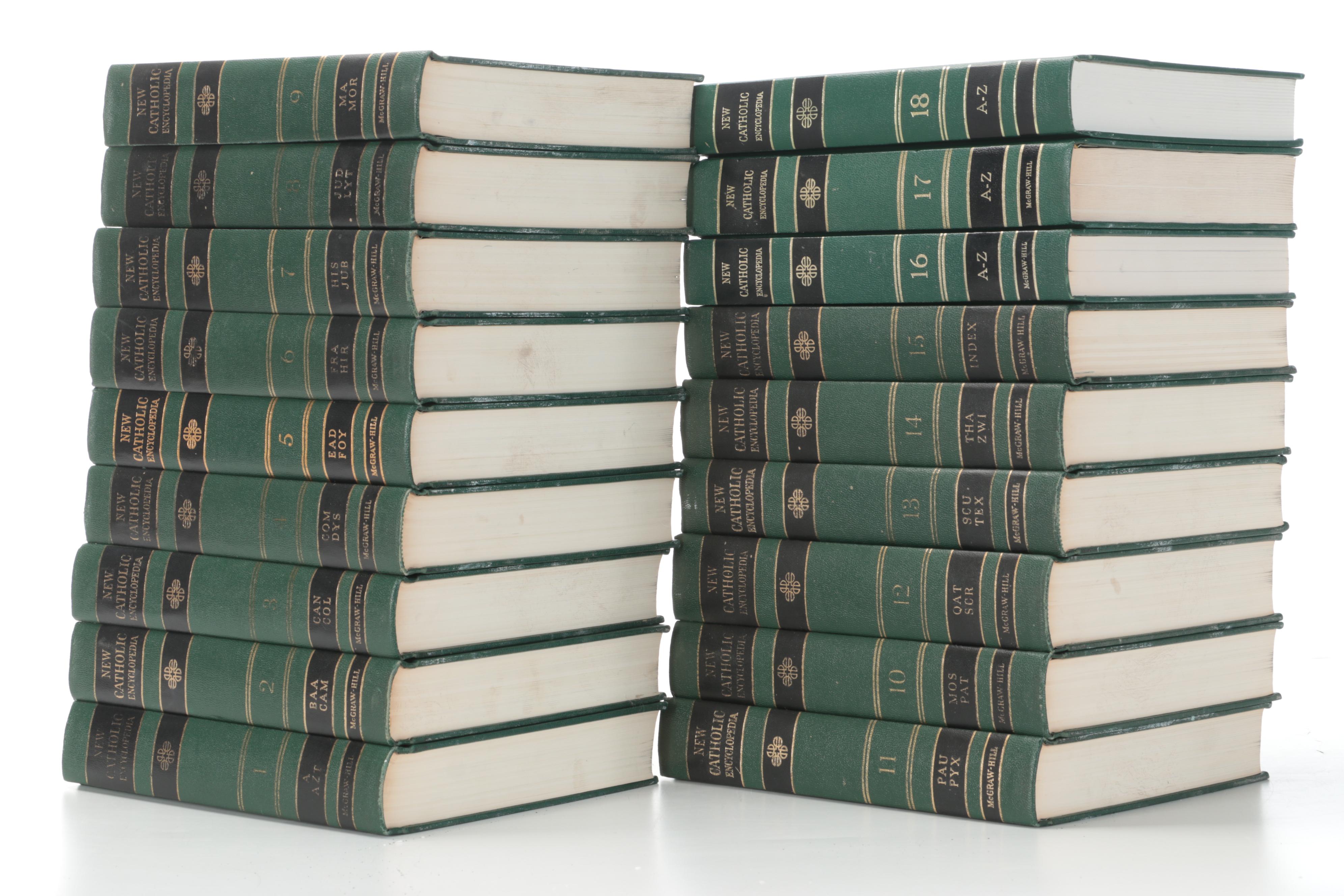 "New Catholic Encyclopedia" Complete Eighteen-Volume Set, Mid/Late 20th Century