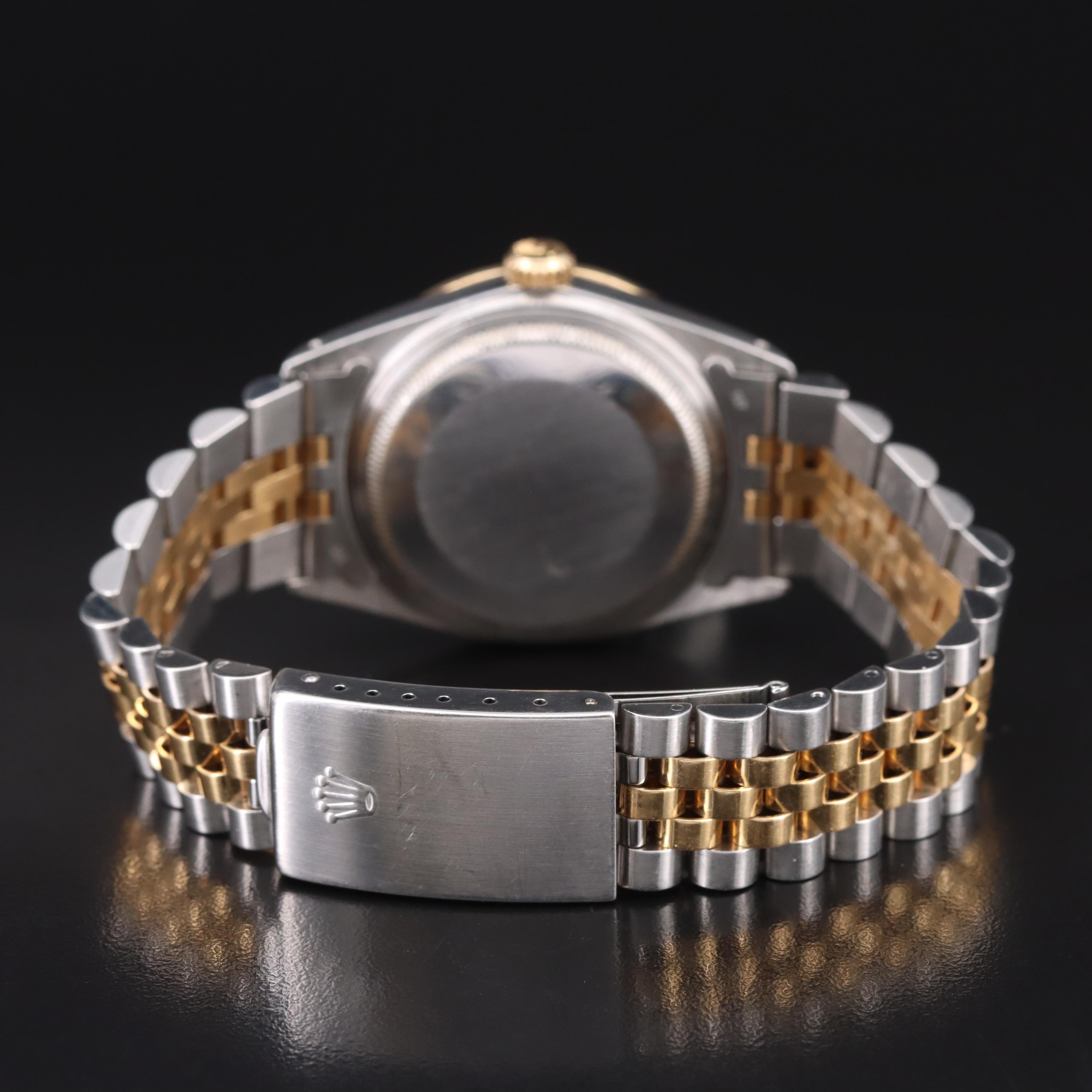 1985 Rolex Mother-of-Pearl Custom Diamond Dial and Bezel Watch