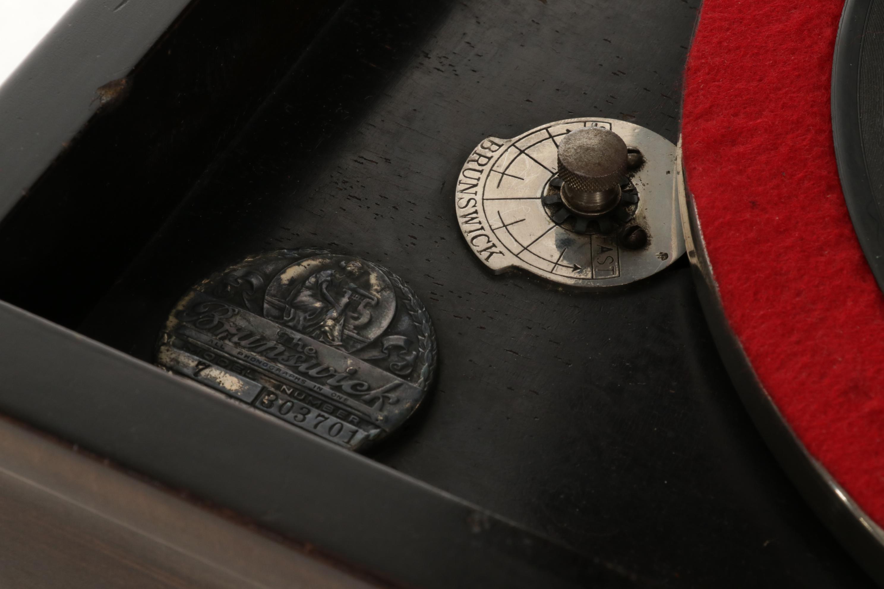 Brunswick Model 7 Floor Cabinet Phonograph with 78 RPM Records