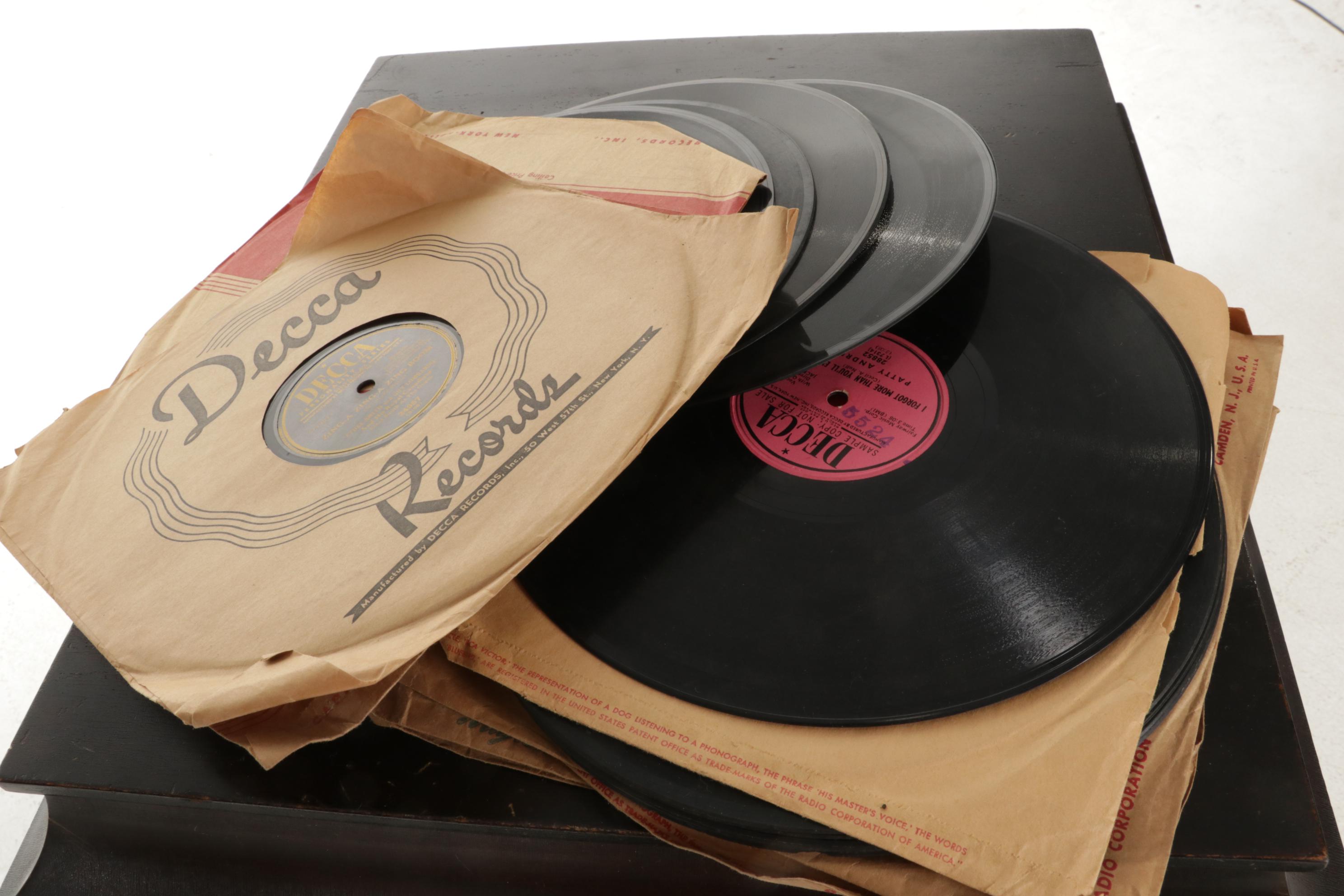 Brunswick Model 7 Floor Cabinet Phonograph with 78 RPM Records