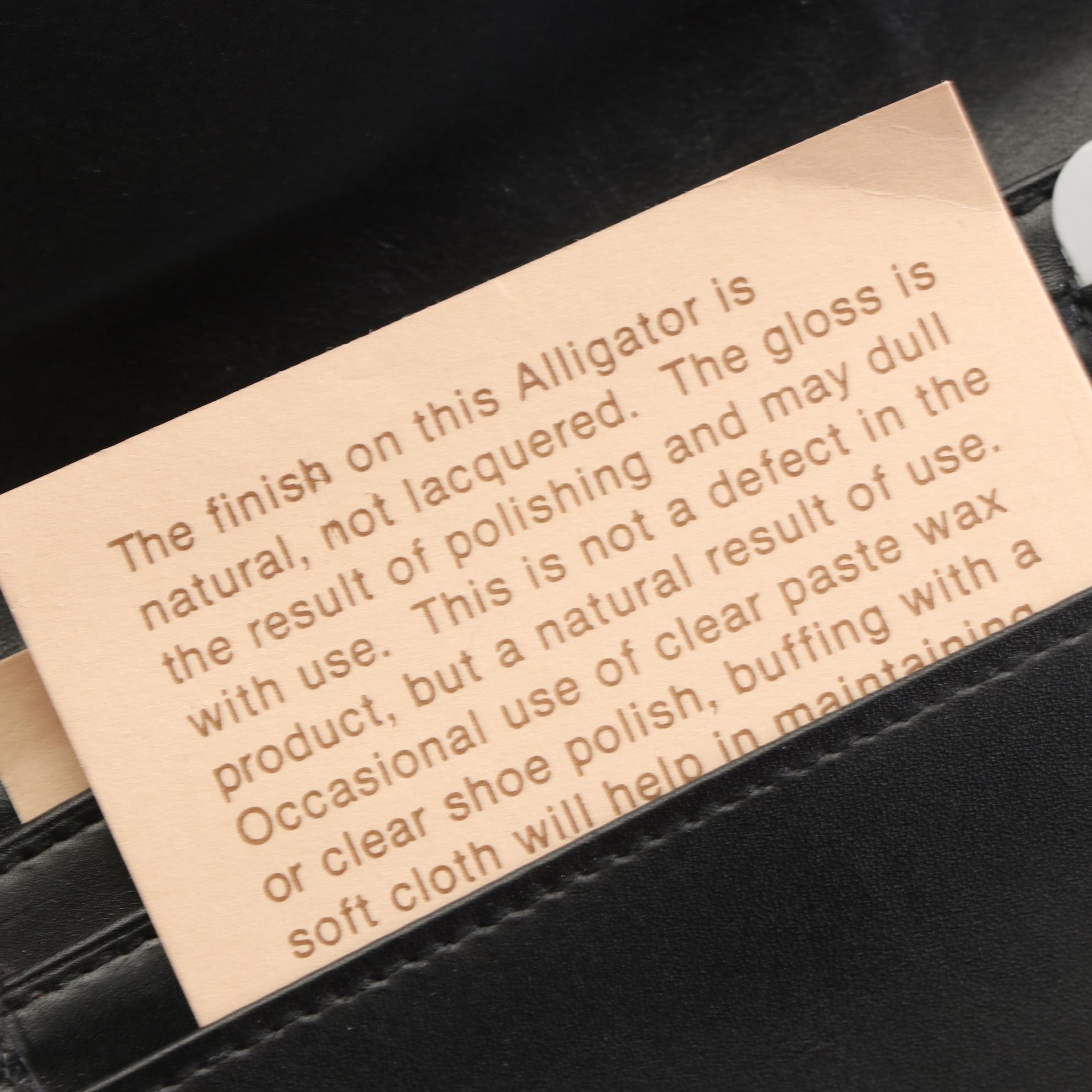 Bosca American Alligator Checkbook Wallet with Box