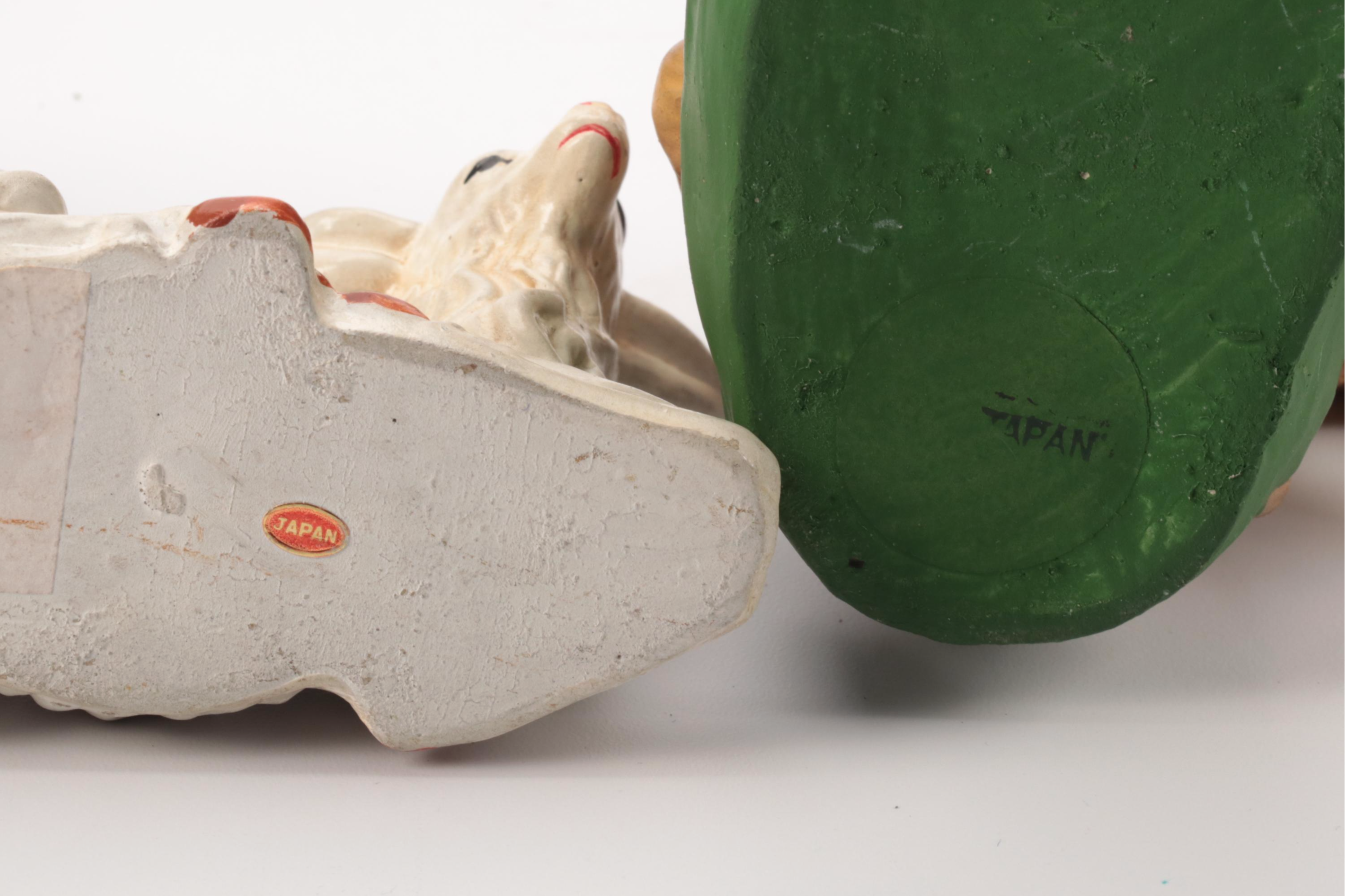 Italian and Japanese Chalkware Nativity Set, Mid to Late 20th Century