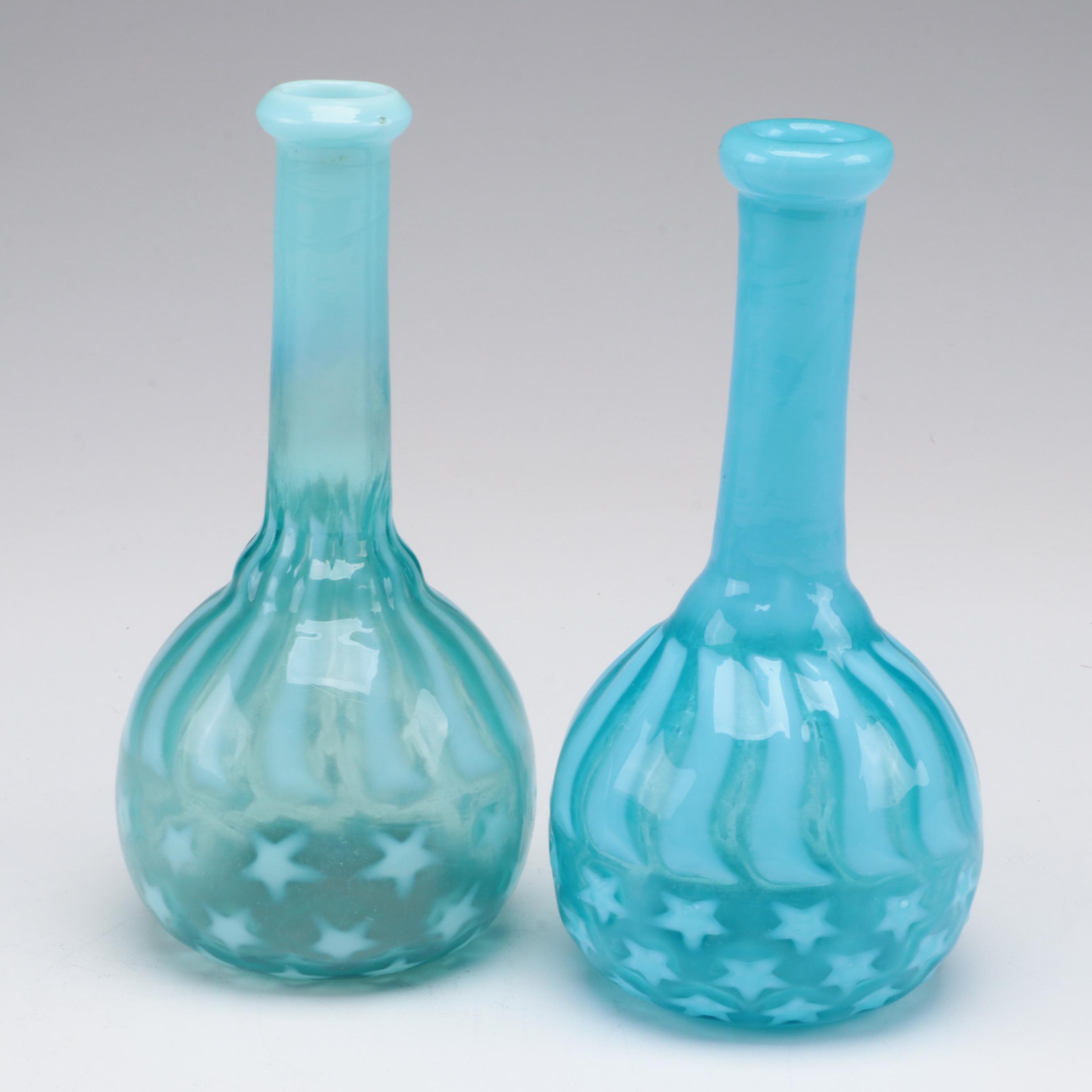 Hobbs Stars and Stripes Barber Bottles, Late 19th / Early 20th Century