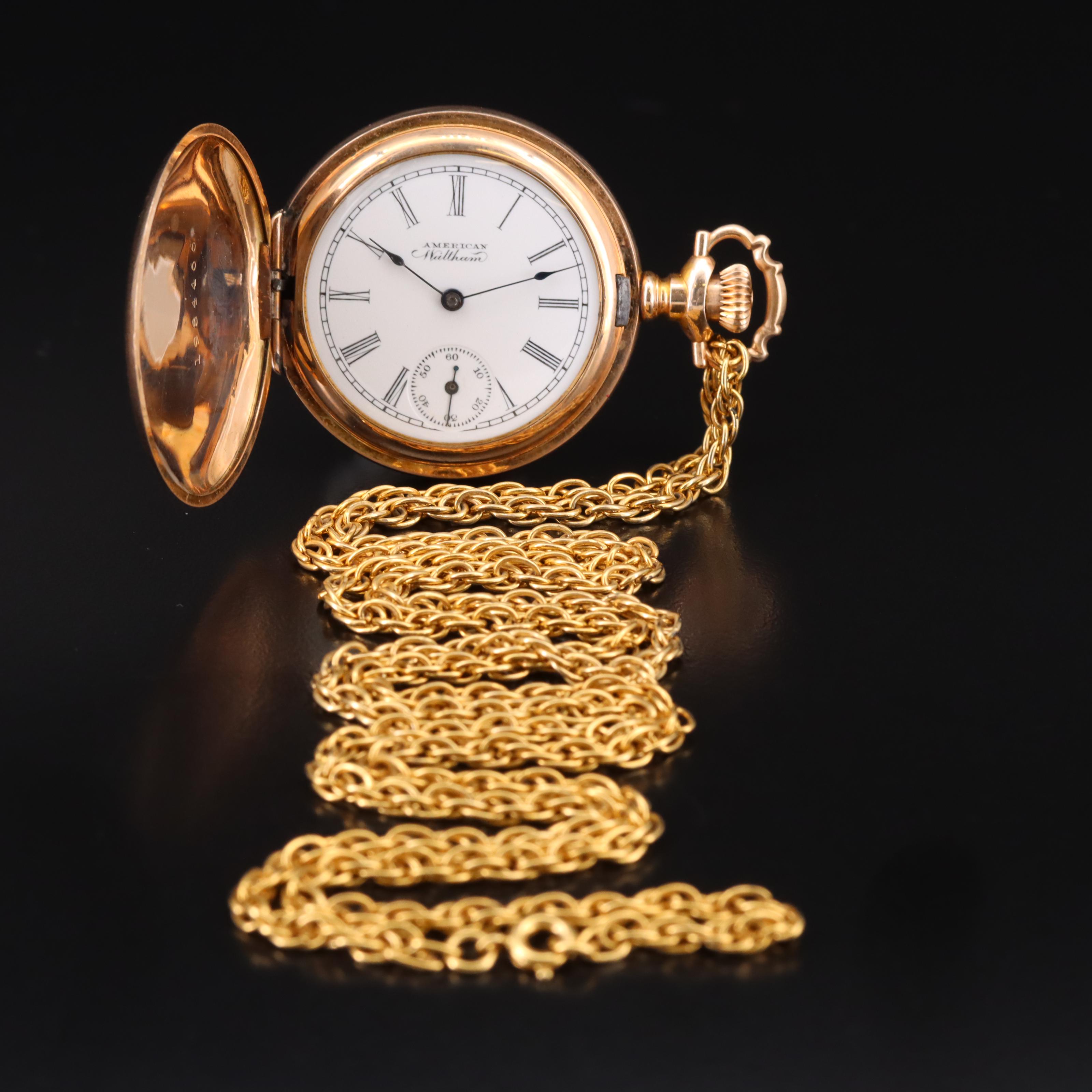 1900 American Waltham Watch Co. Hunting Pocket Watch