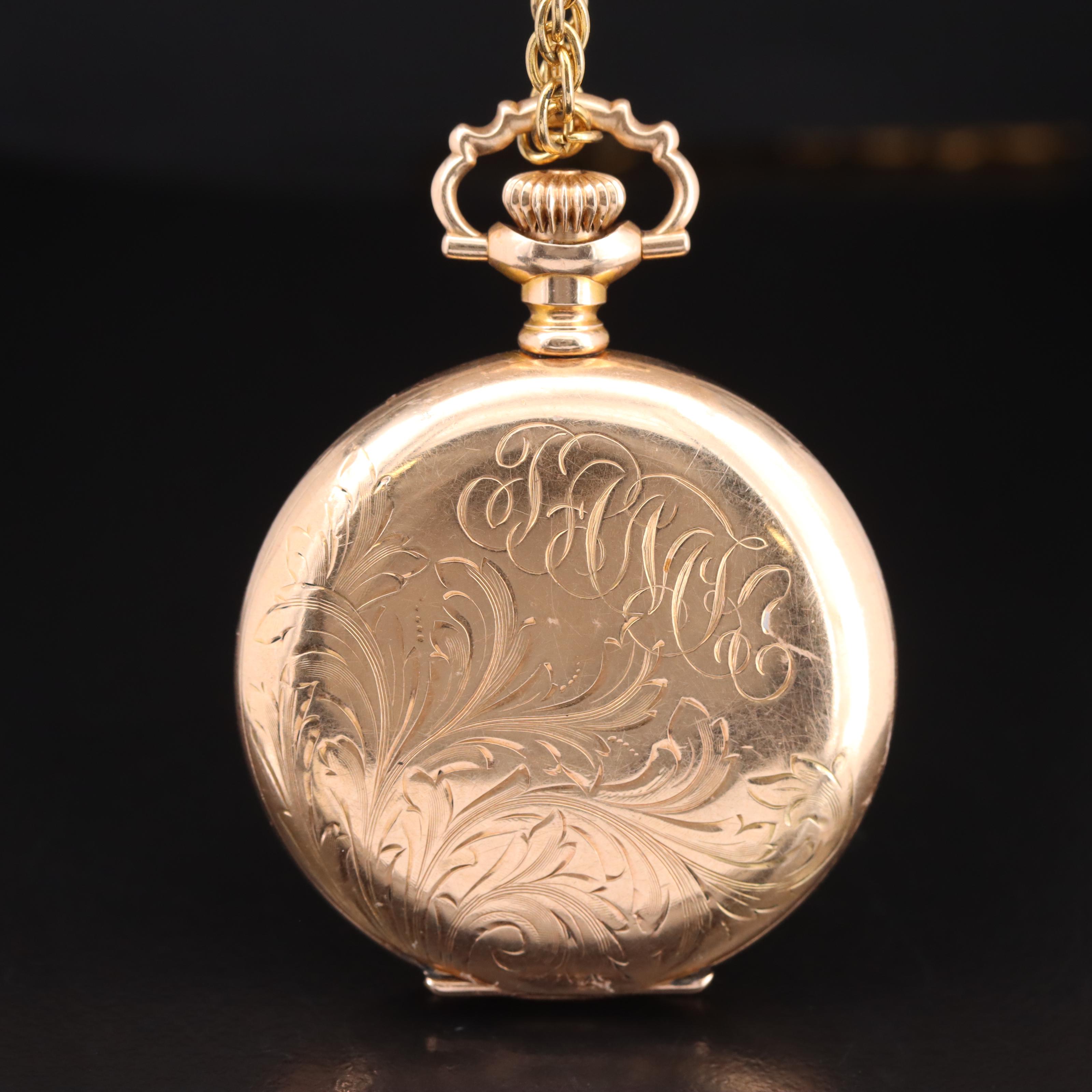 1900 American Waltham Watch Co. Hunting Pocket Watch