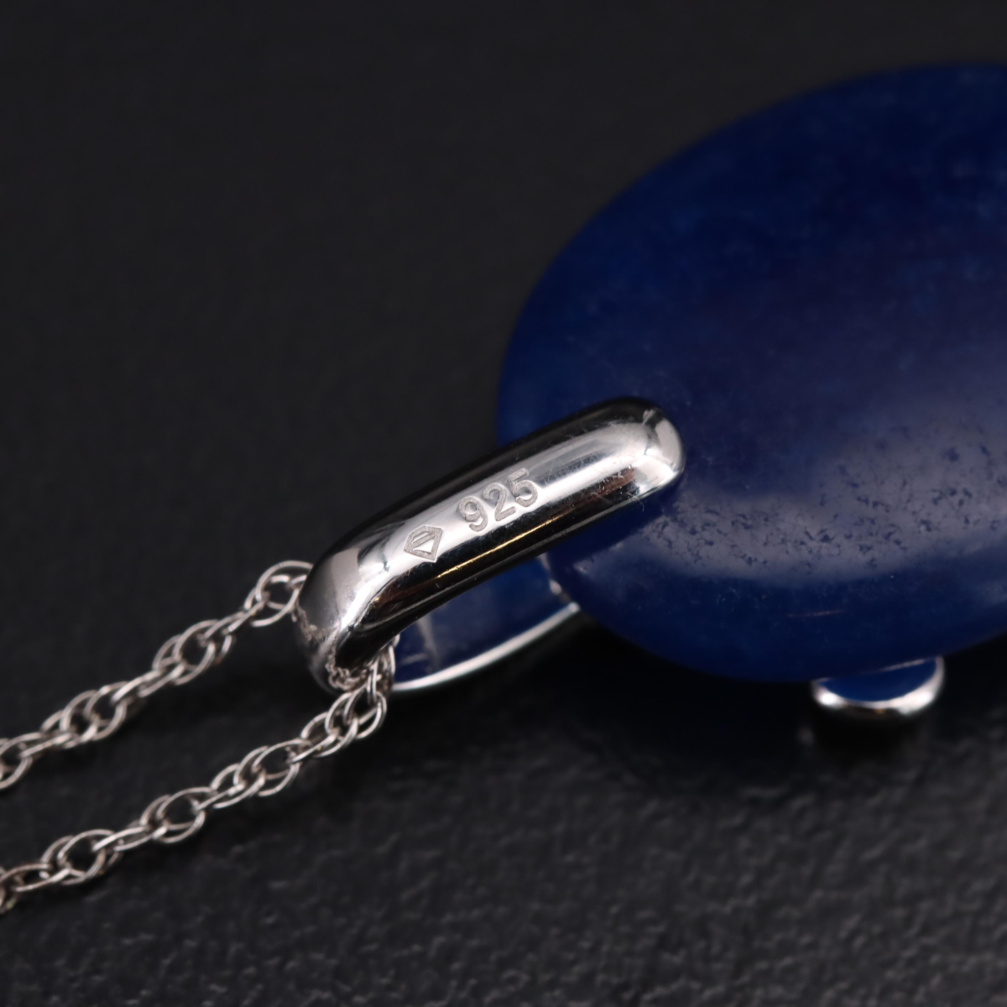 Sterling Quartz Cross Pendant Necklace