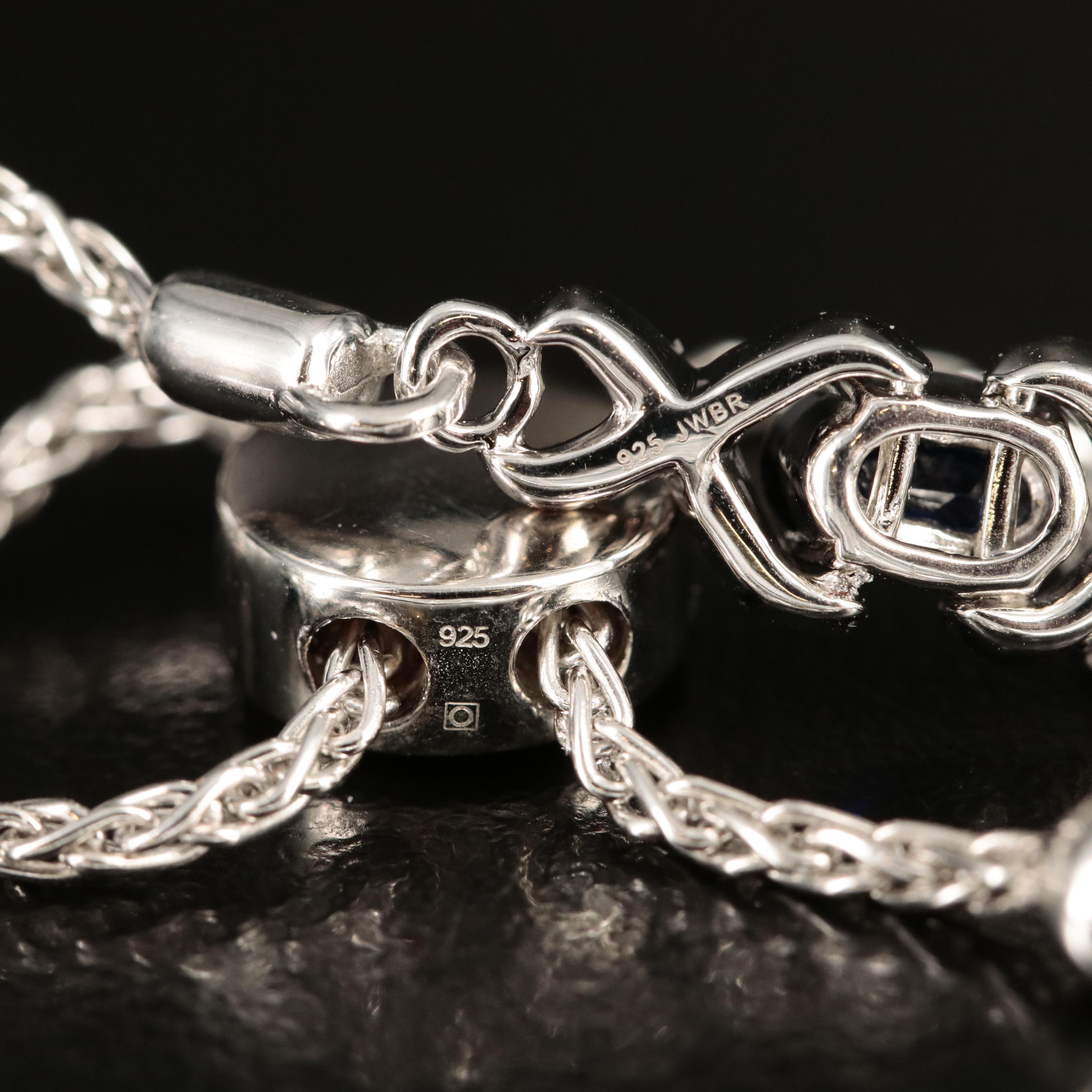 Sterling Sapphire "X O" Bolo Bracelet