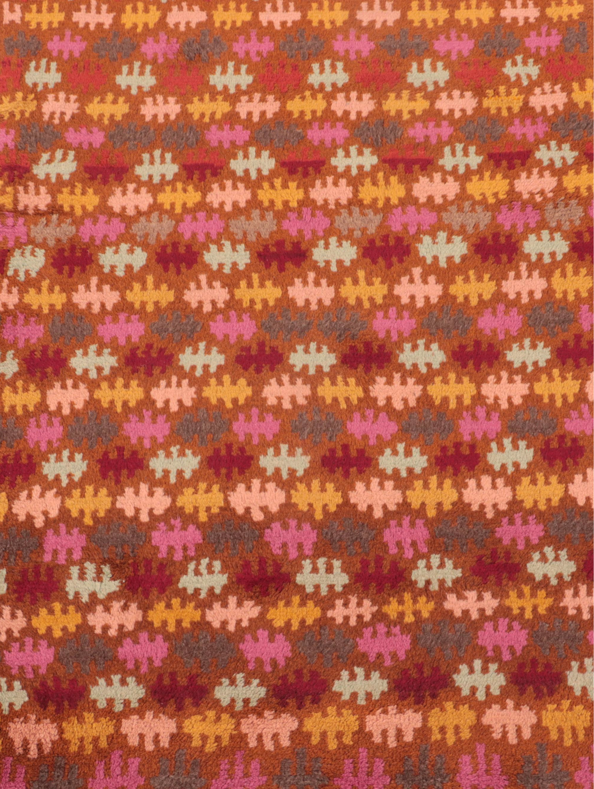 2'9 x 3'10 Hand-Knotted Afghan Baluch Accent Rug