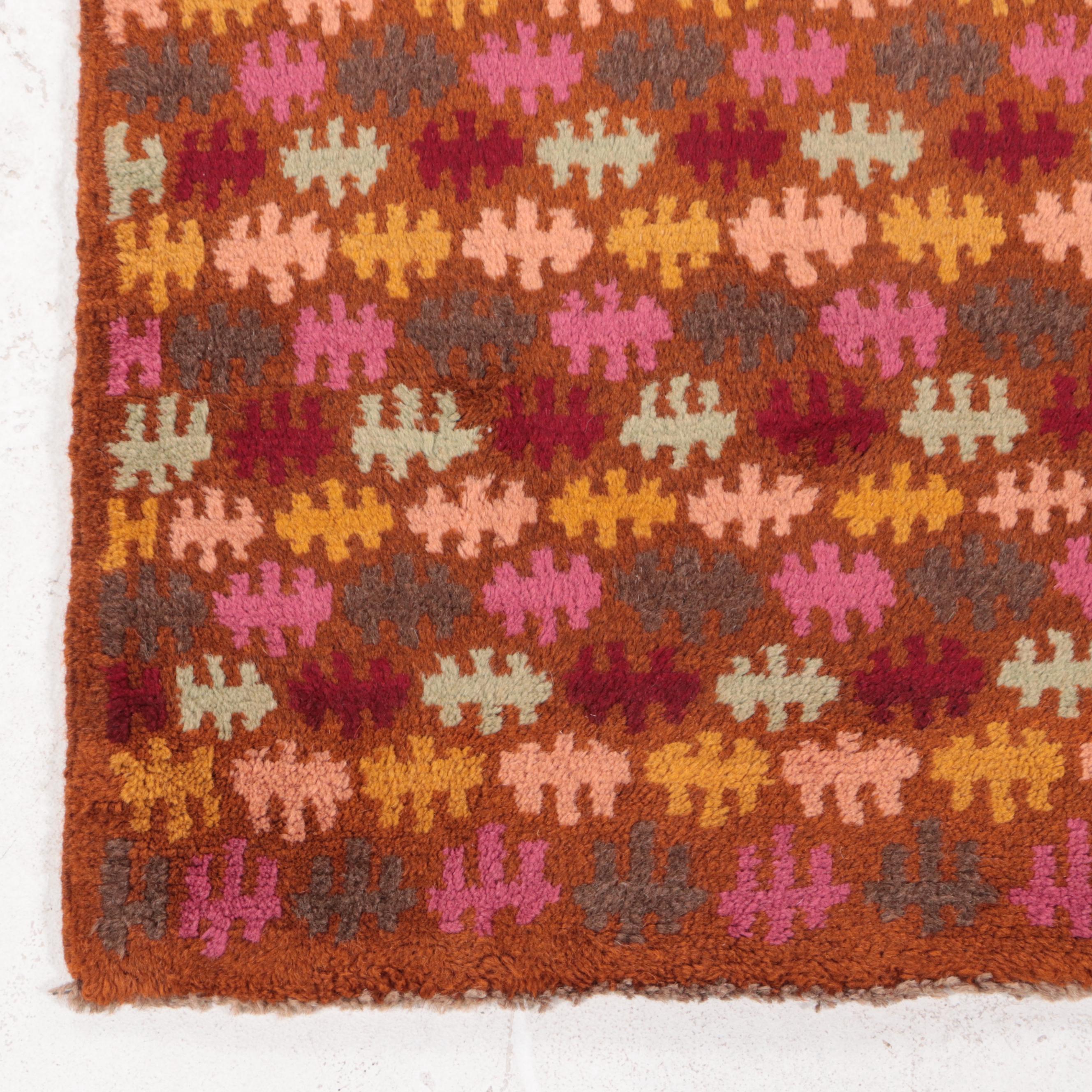 2'9 x 3'10 Hand-Knotted Afghan Baluch Accent Rug