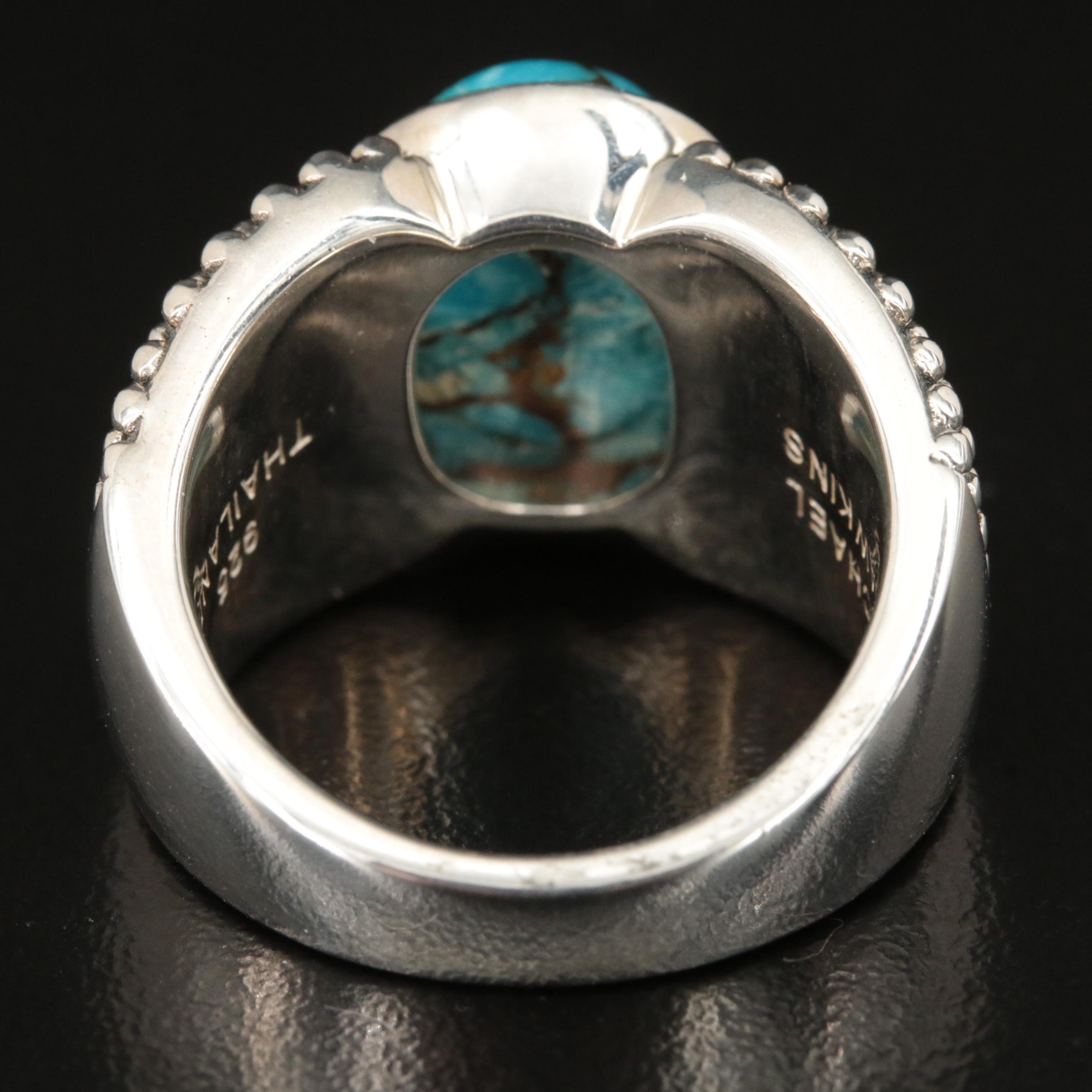 Michael Dawkins Sterling Turquoise Ring