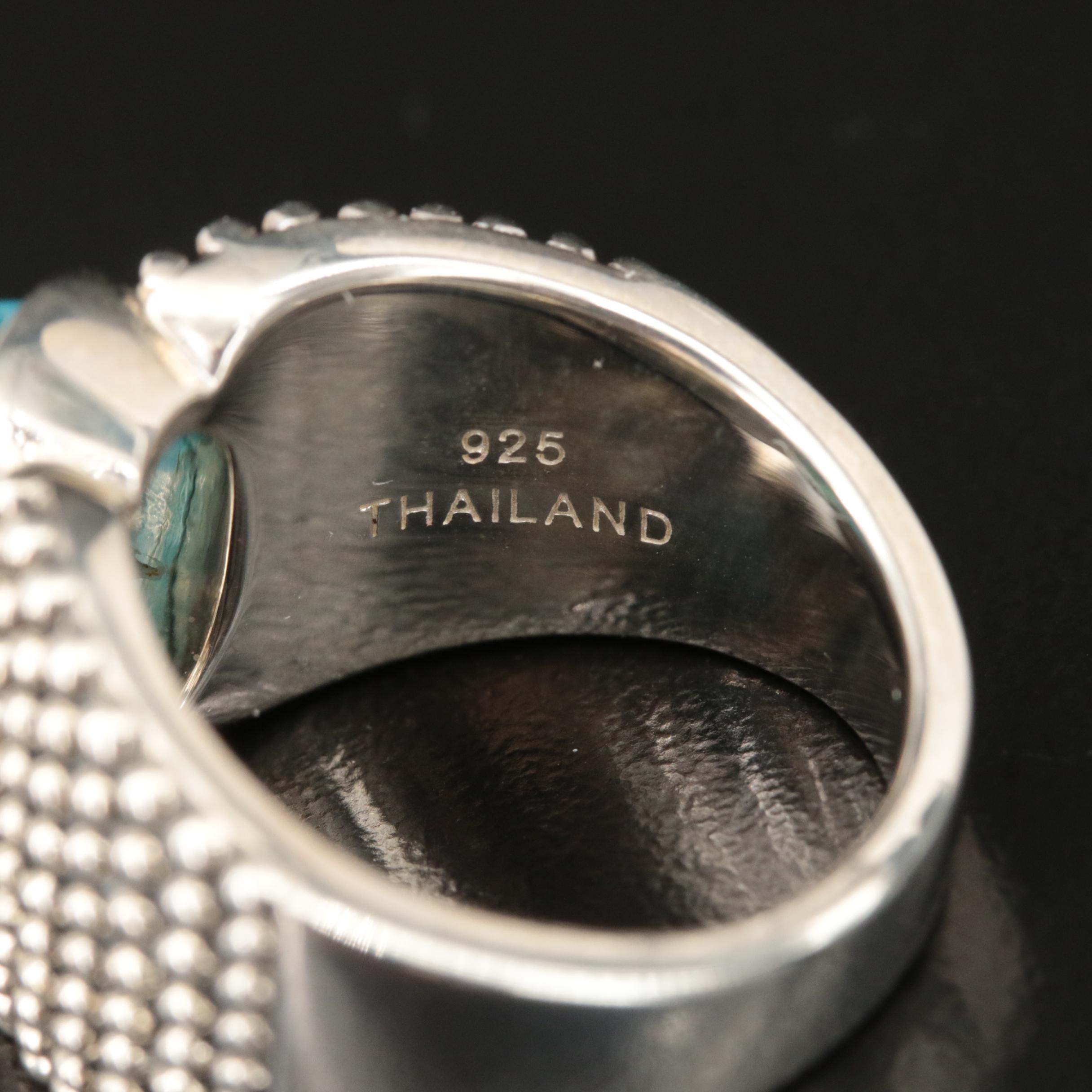 Michael Dawkins Sterling Turquoise Ring